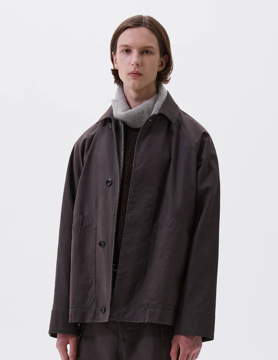 MHL. - Raglan jacket waxed cotton dril ebony