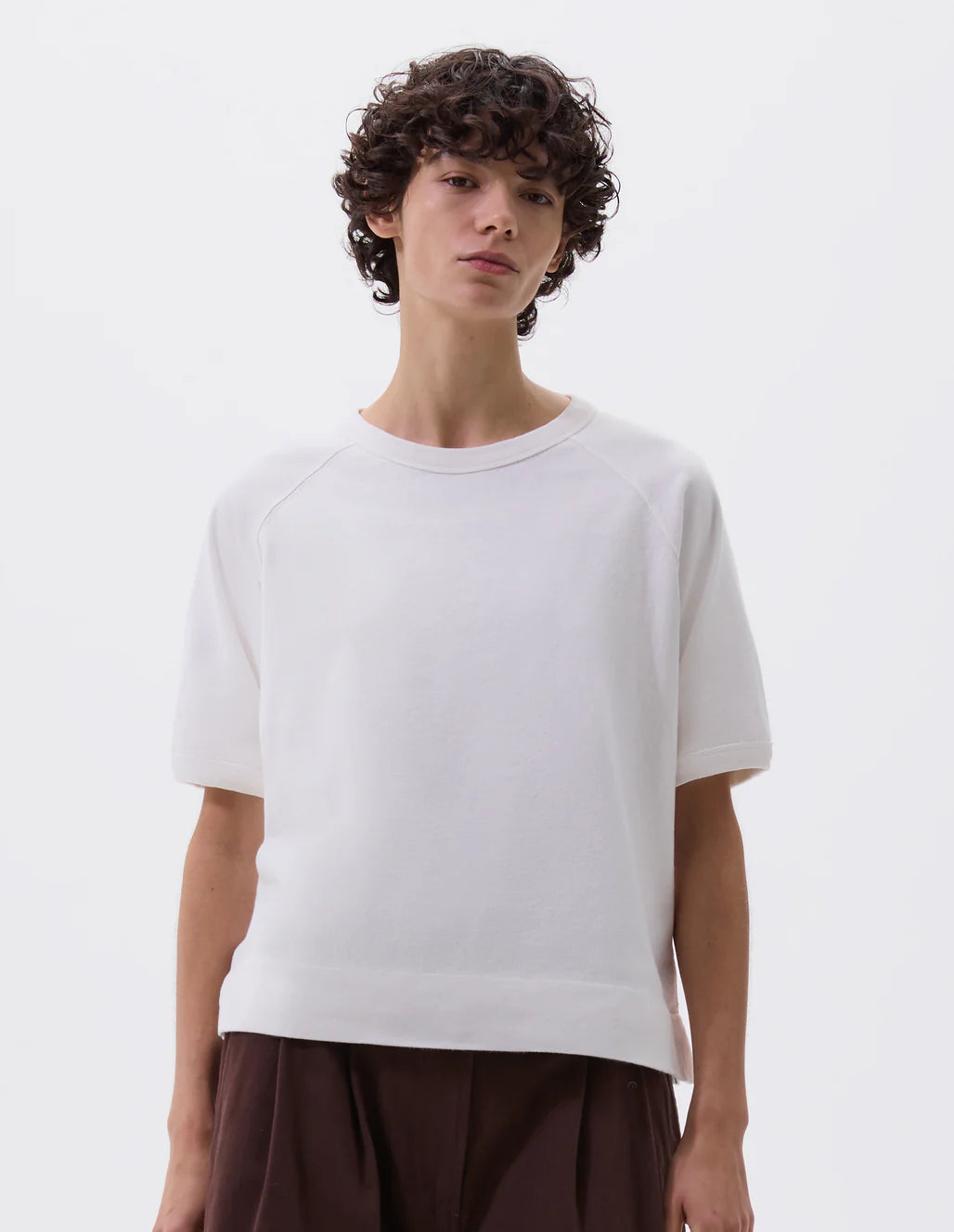 MHL. - Raglan gym top textured dry jersey white