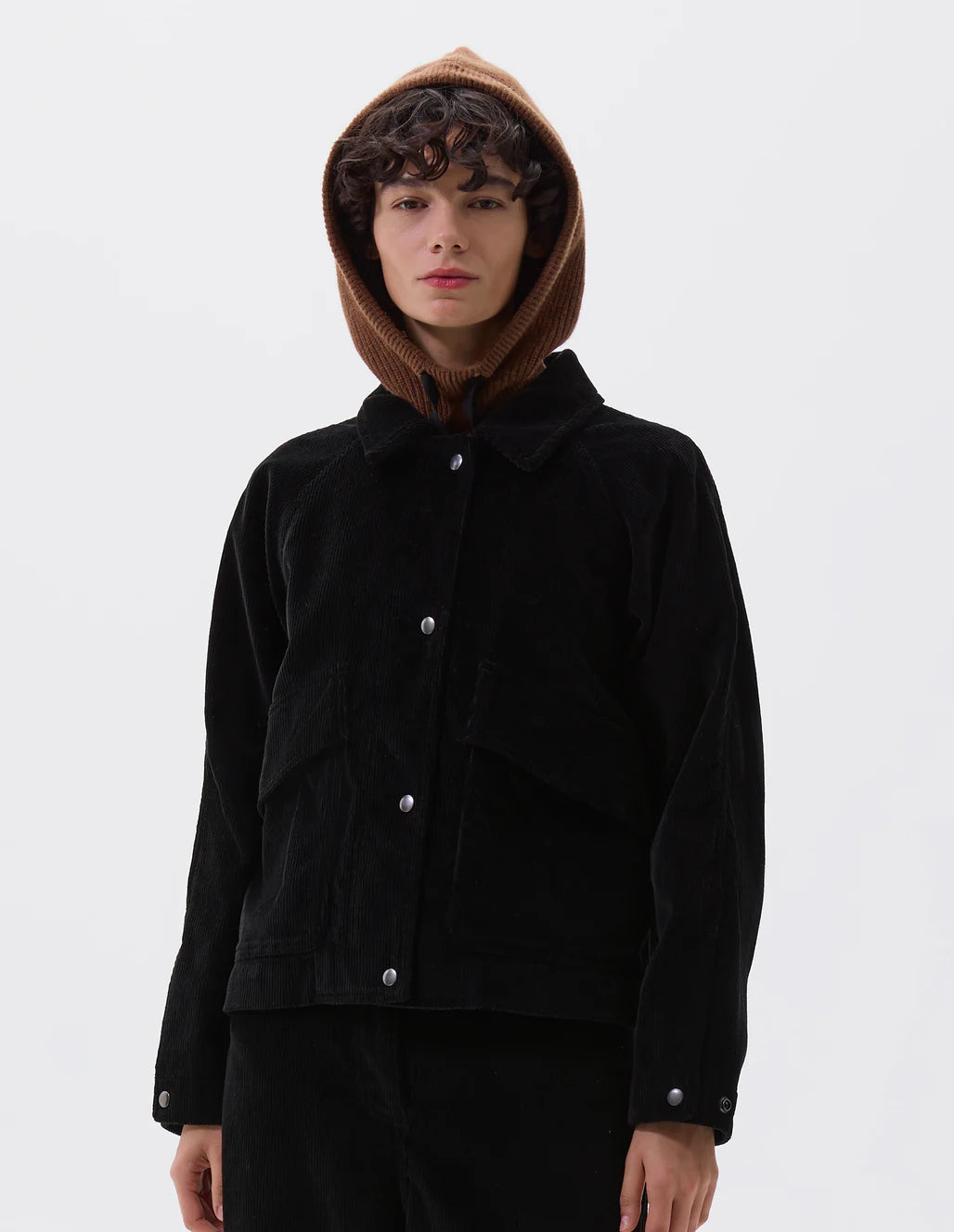 MHL. - Knitted hood lambswool conker