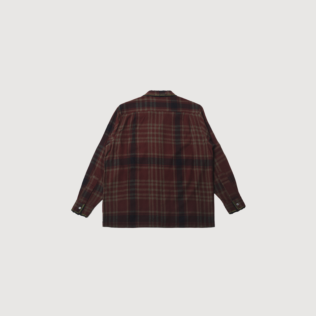 Mii - Shirt handwoven check pattern bordeaux