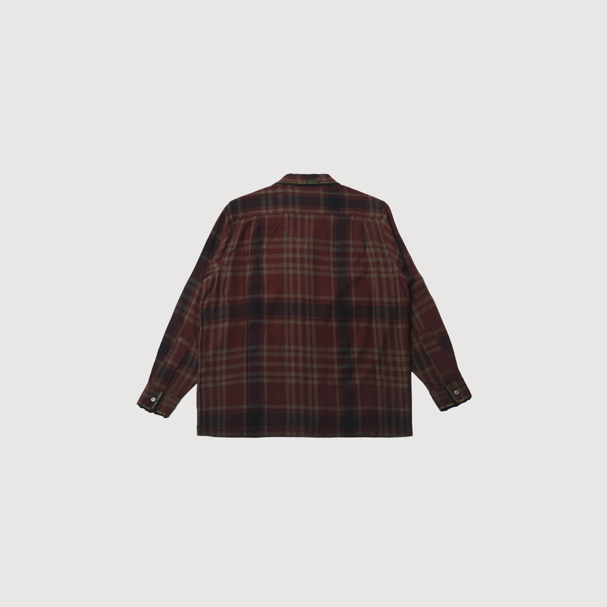 Mii - Shirt handwoven check pattern bordeaux
