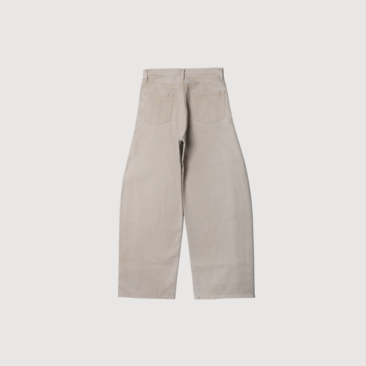 SSSTEIN - Deformation wide color denim pants beige