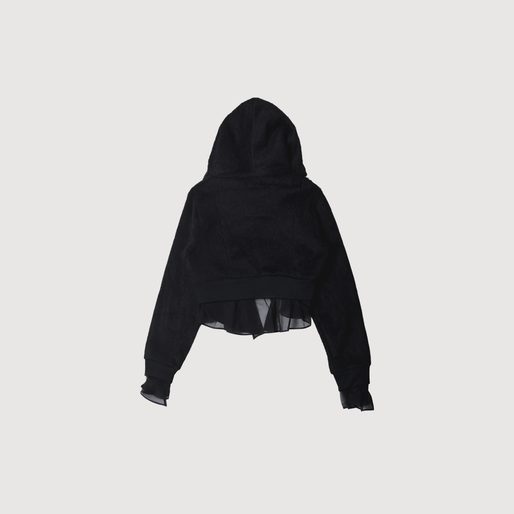 TANAKA - Combi hoodie shaggy black