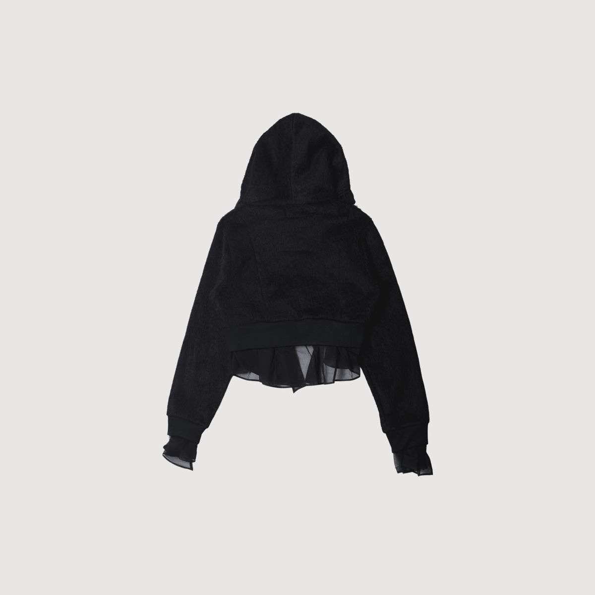 TANAKA - Combi hoodie shaggy black