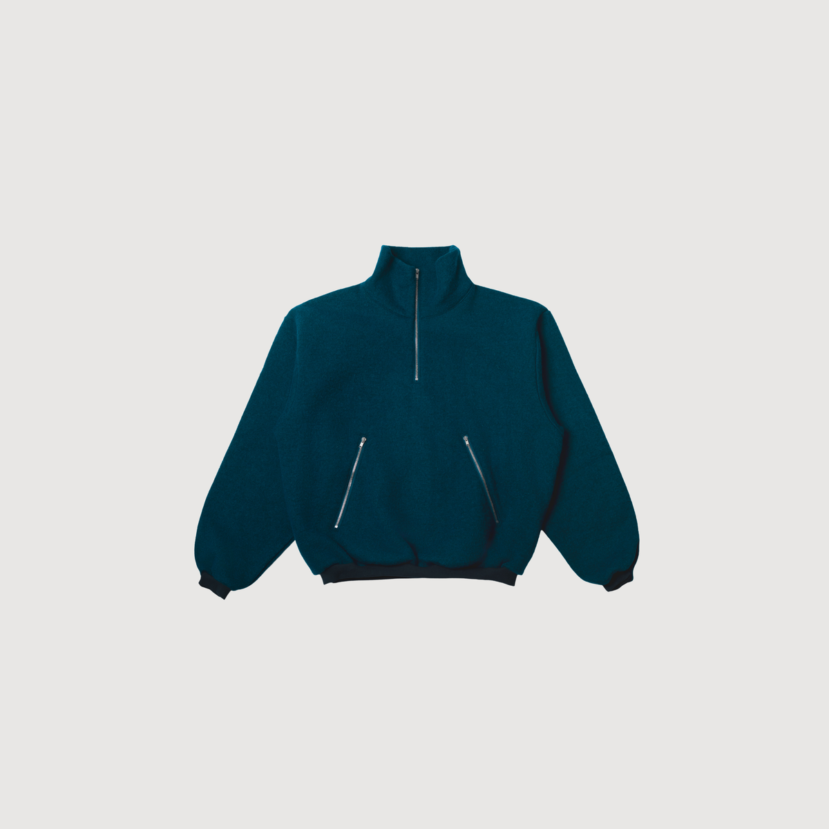 TANAKA - Fleece pullover peacock