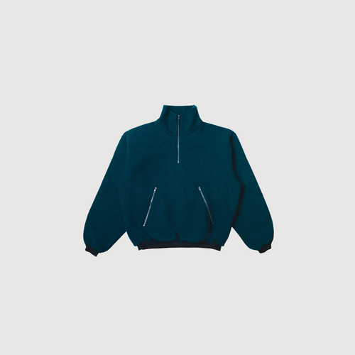 TANAKA - Fleece pullover peacock