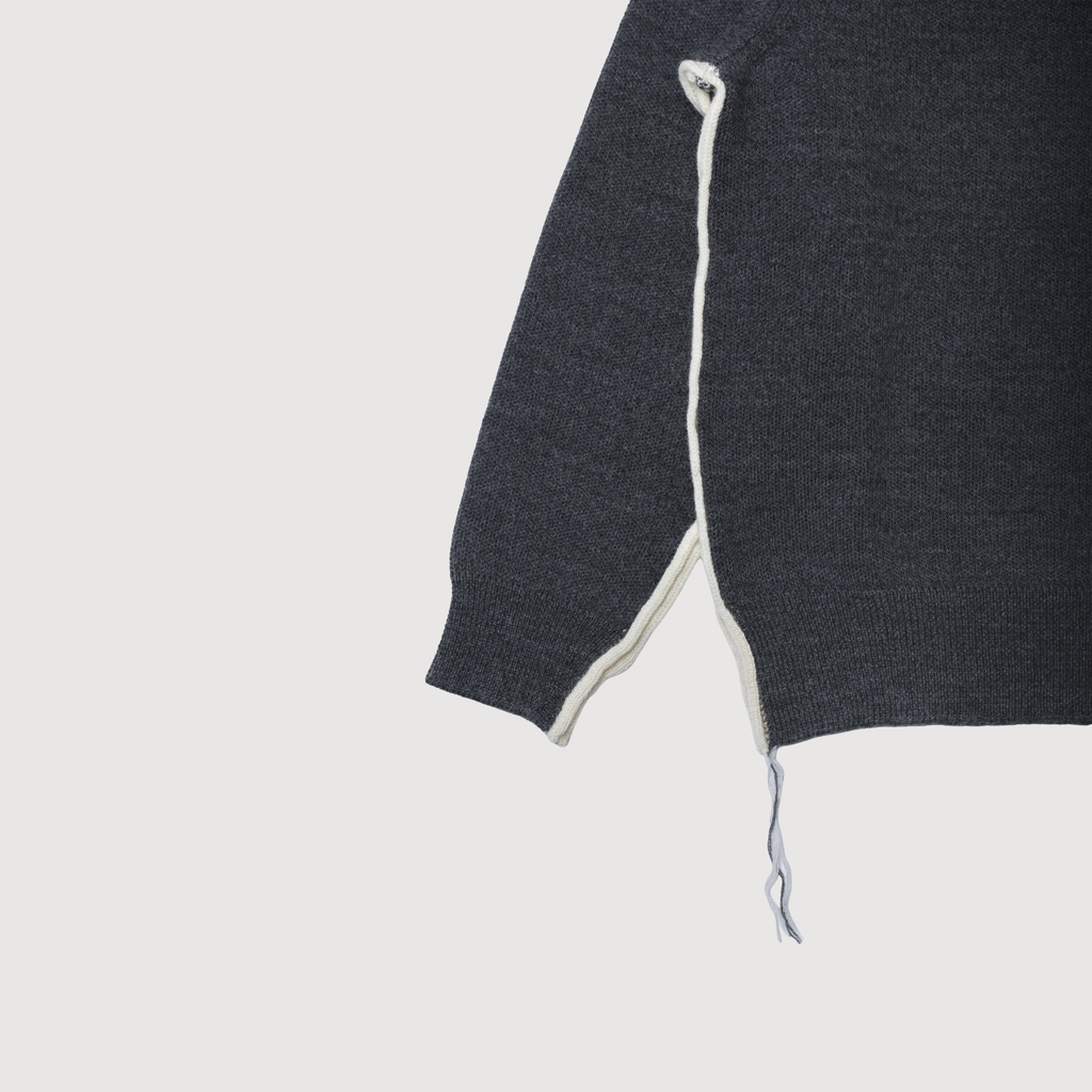 CDG - Men's knit wool pullover charcoal