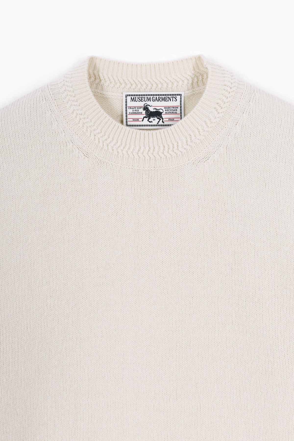 MUSEUM GARMENTS - Relax cashmere crewneck sweater Natural