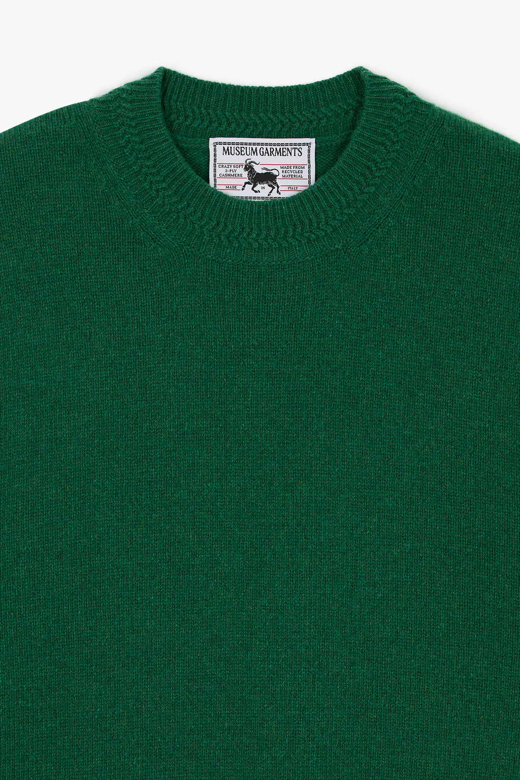 MUSEUM GARMENTS - Relax cashmere crewneck sweater Green