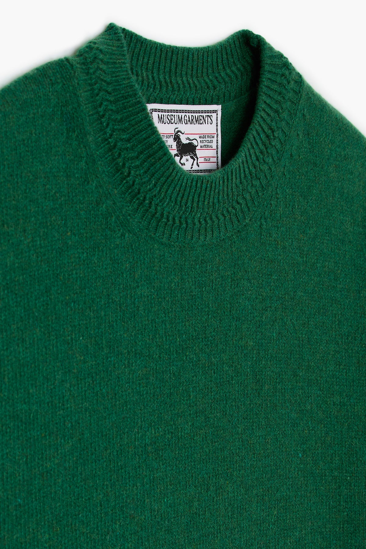 MUSEUM GARMENTS - Relax cashmere crewneck sweater Green