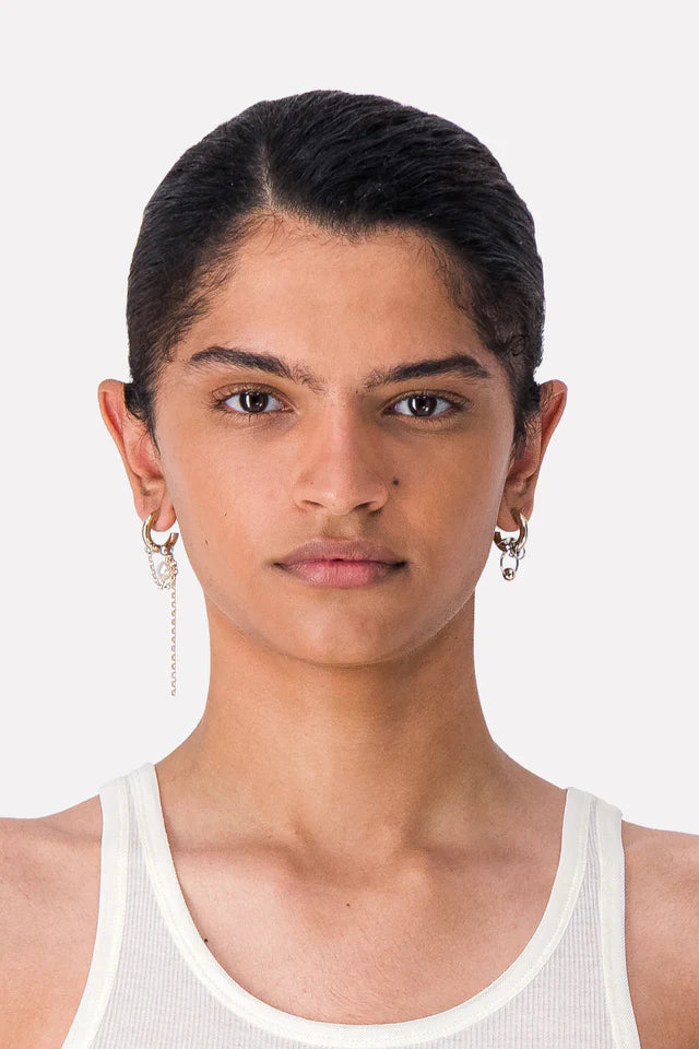 JUSTINE CLENQUET - nathan earrings gold et palladium