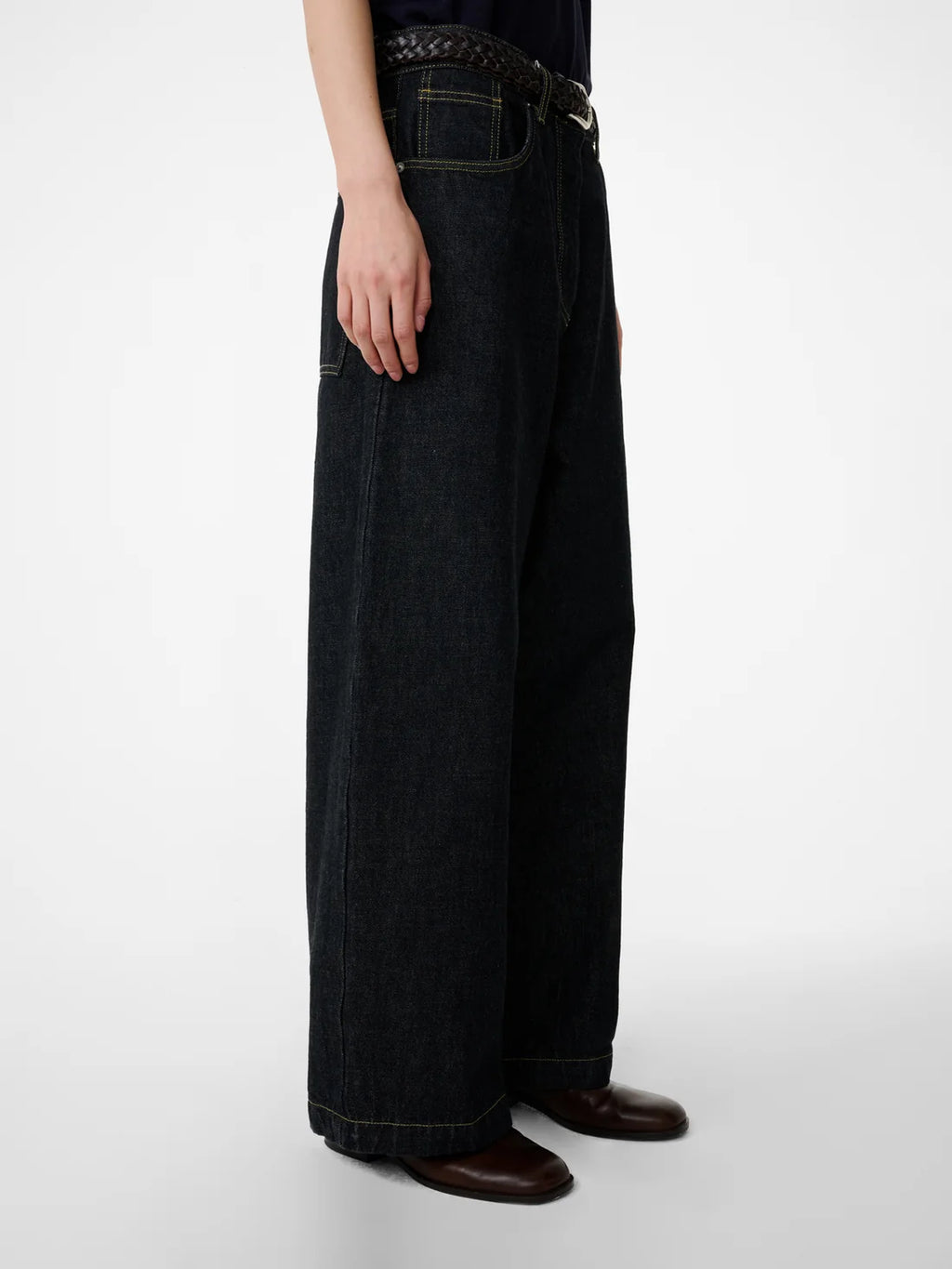 STUDIO NICHOLSON - Neive Italian Wide Leg Denim Pant