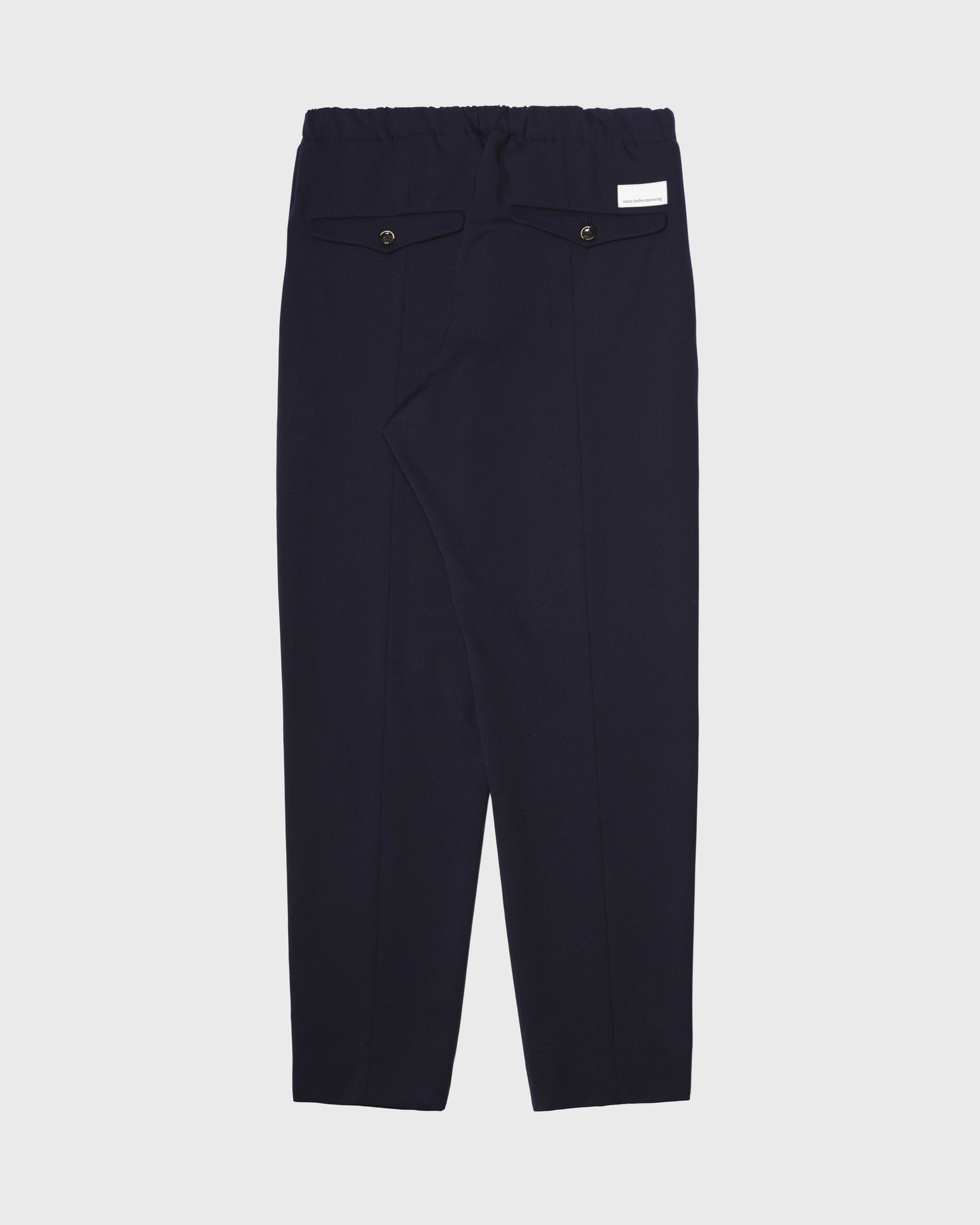 NINE IN THE MORNING - Trousers mirco carrot relax navy NINE IN THE MORNING