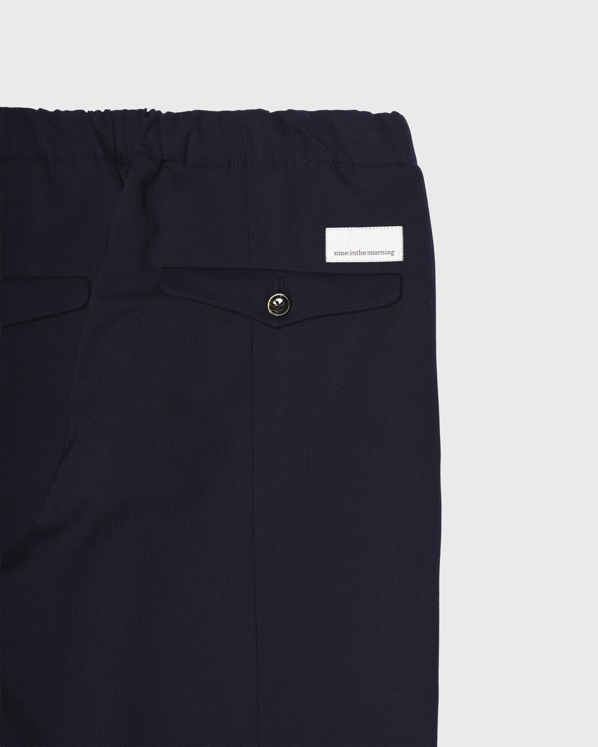 NINE IN THE MORNING - Trousers mirco carrot relax navy NINE IN THE MORNING