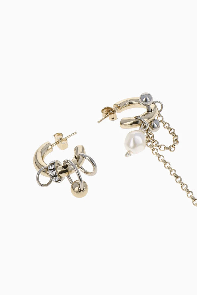 JUSTINE CLENQUET - nathan earrings gold et palladium