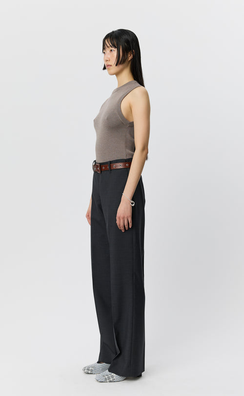 MFPEN - New taper trousers Dark grey dry wool