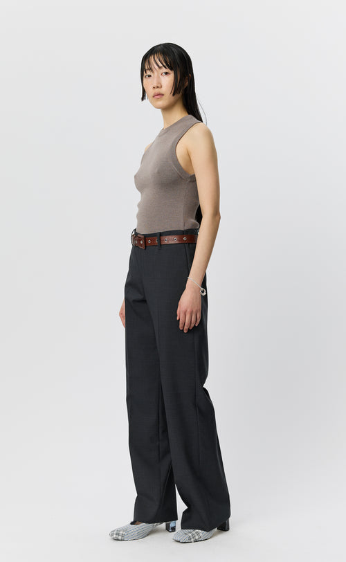 MFPEN - New taper trousers Dark grey dry wool