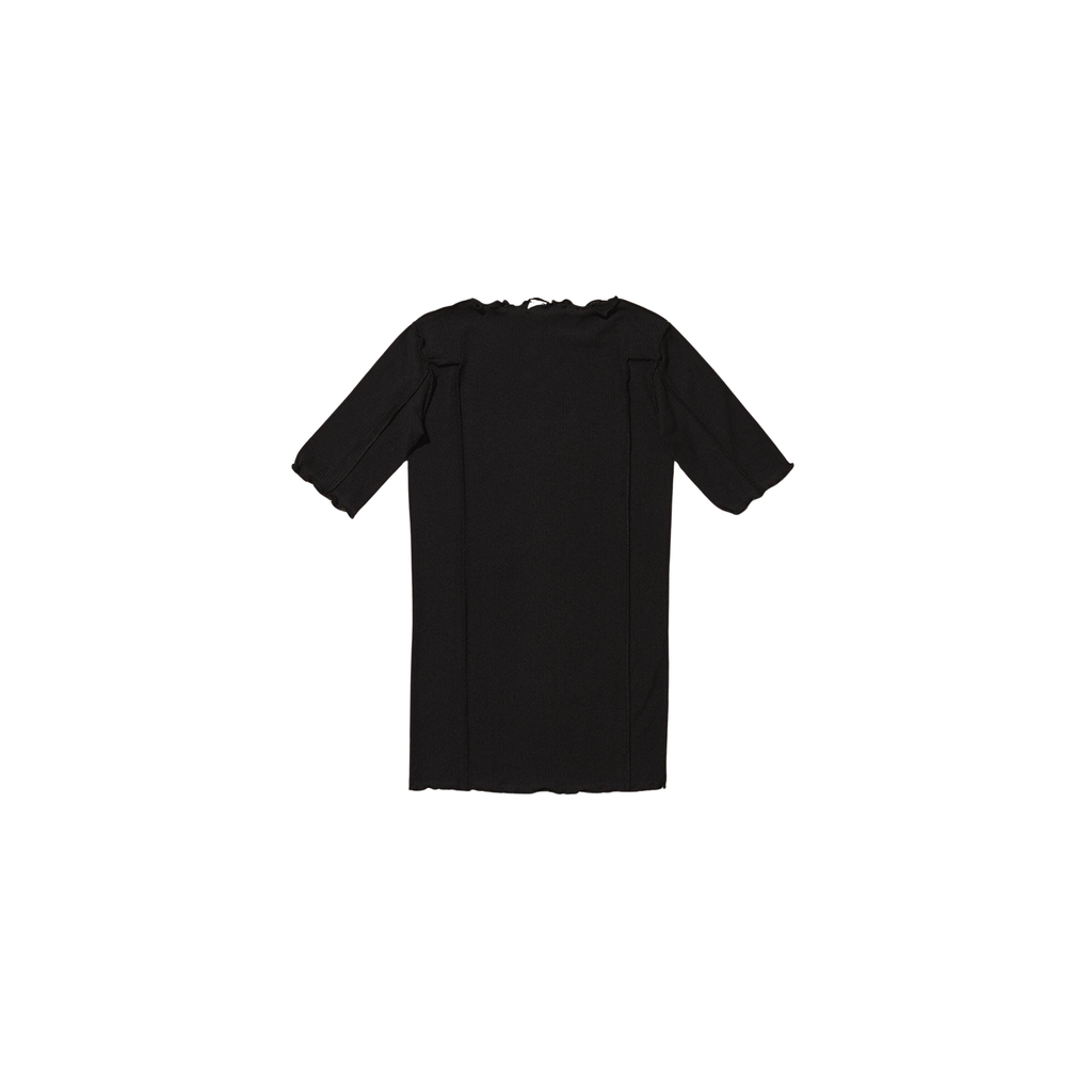 BASERANGE - Omato 3/4 cotton rib Black