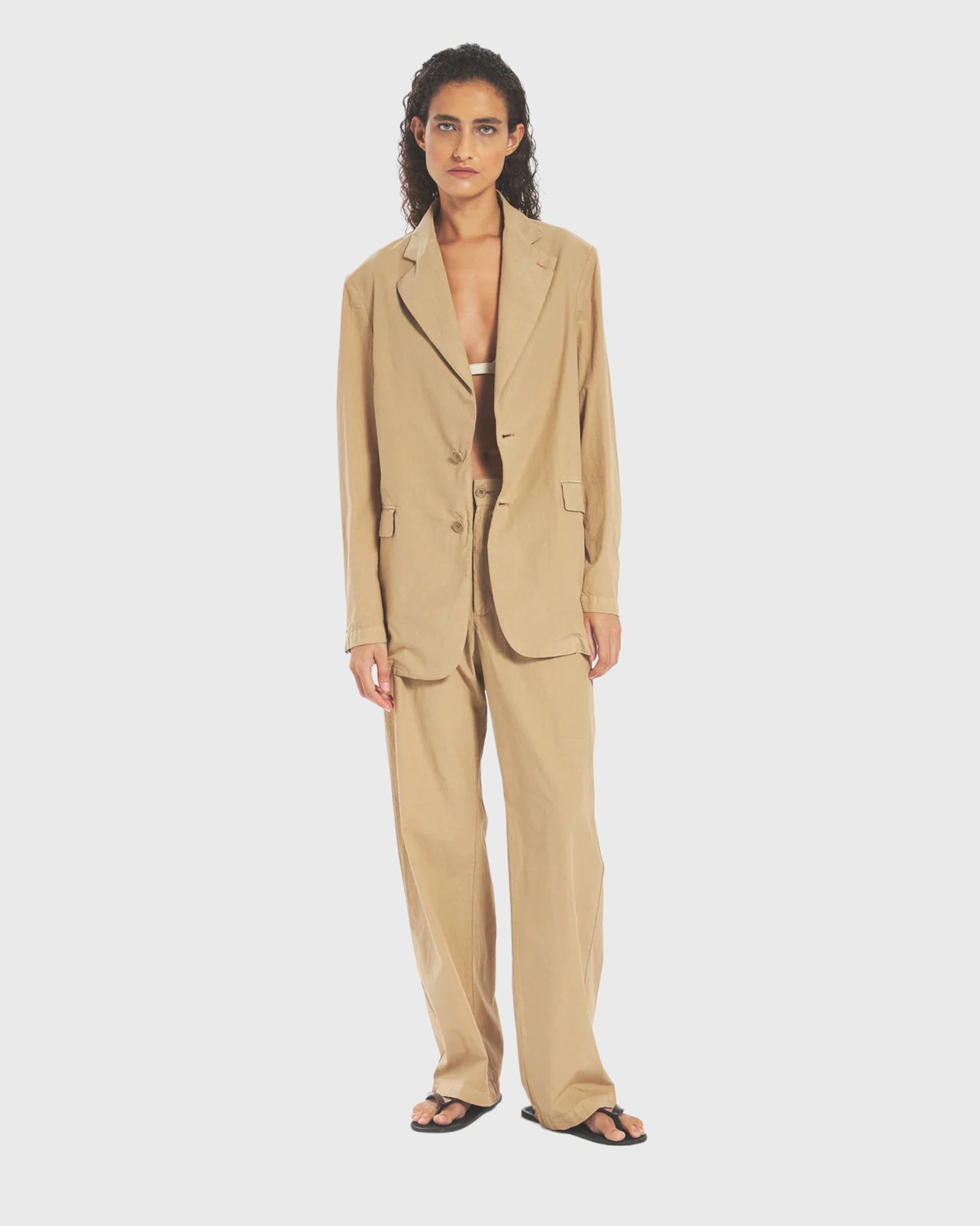BARENA - Trousers ida tendon khaki