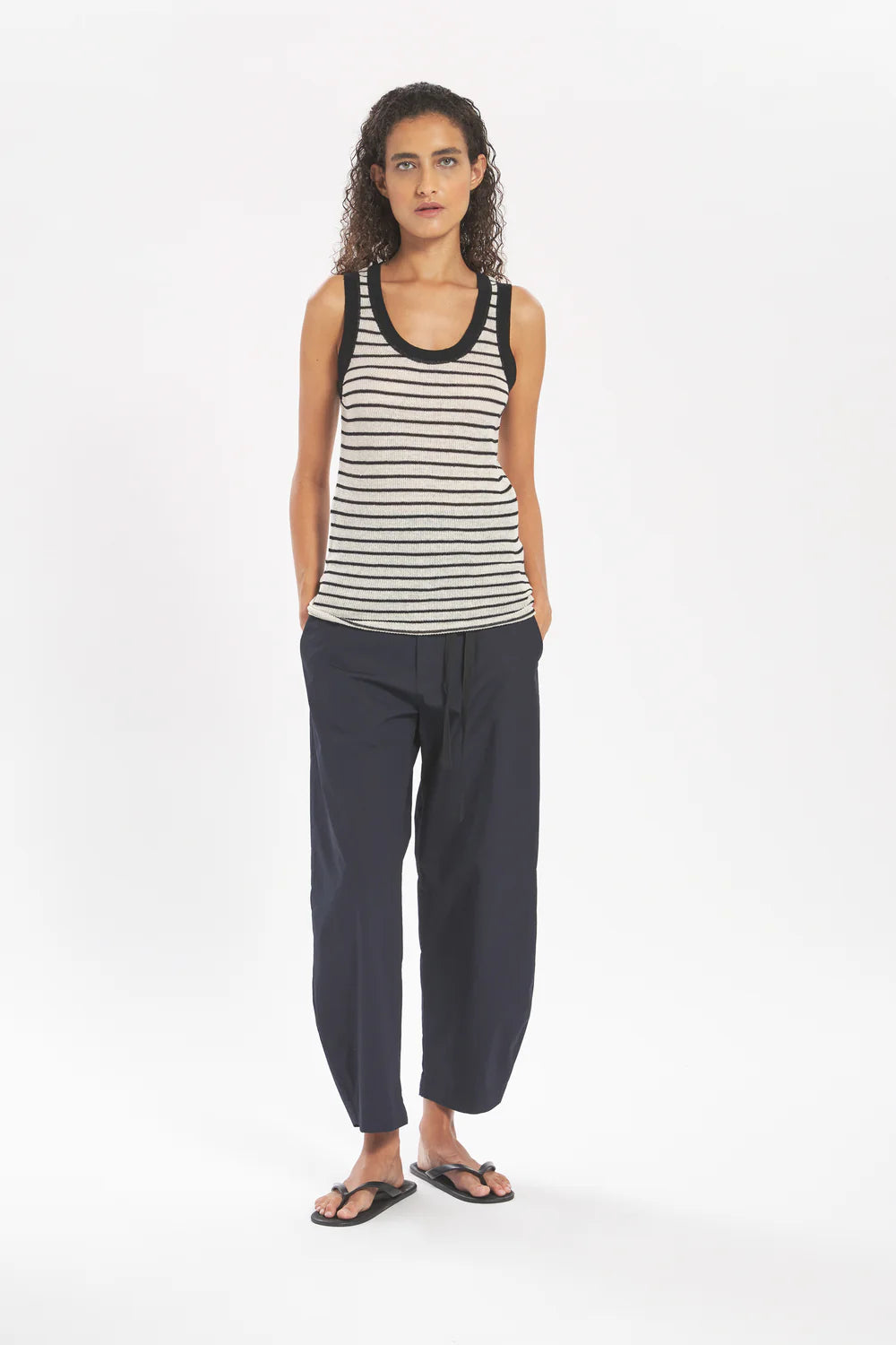 BARENA - Trousers candiano vion navy