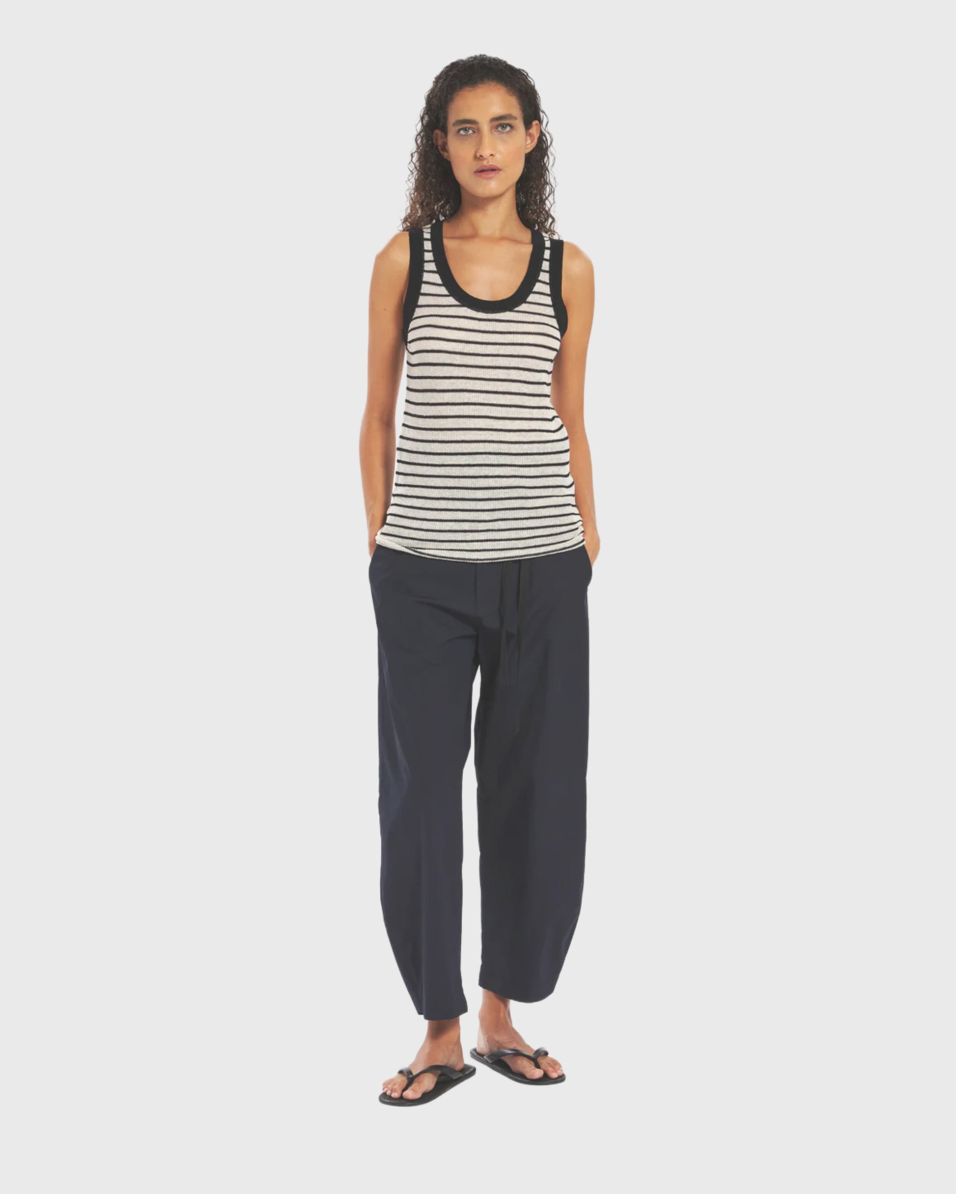 BARENA - Trousers candiano vion navy