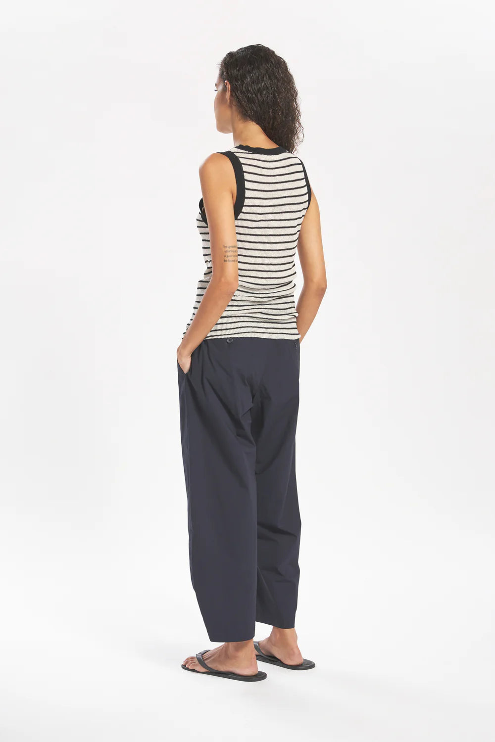 BARENA - Trousers candiano vion navy