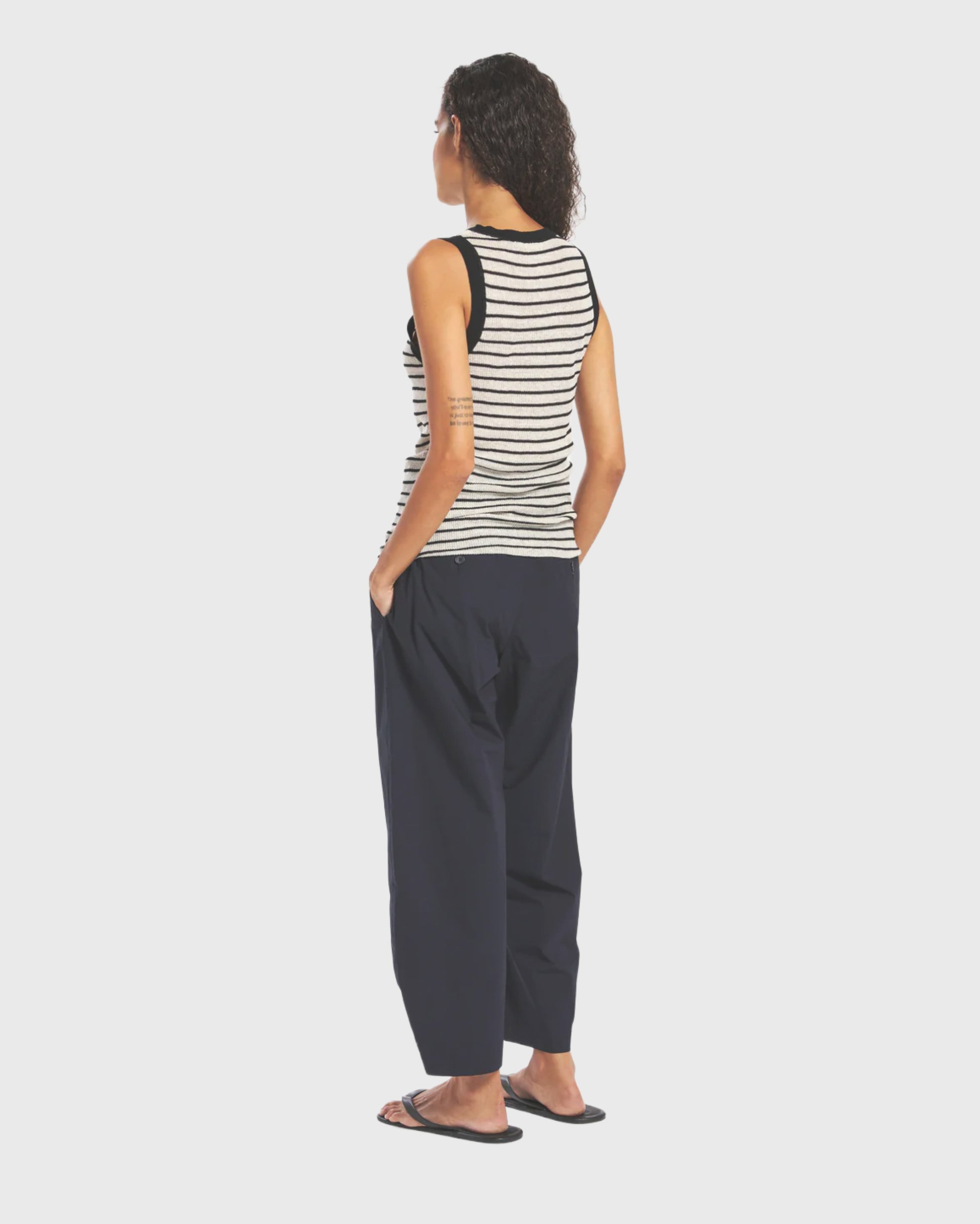 BARENA - Trousers candiano vion navy