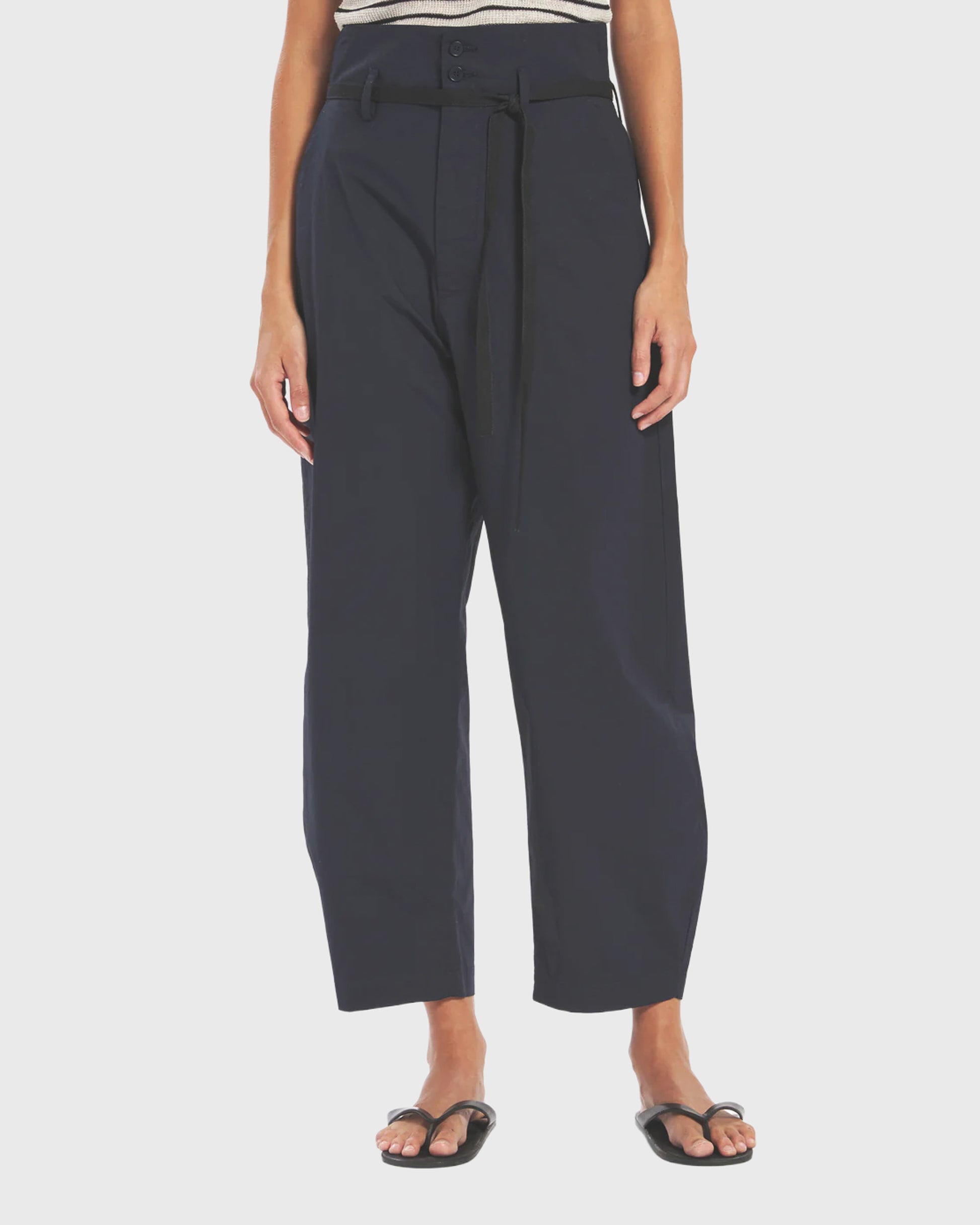 BARENA - Trousers candiano vion navy