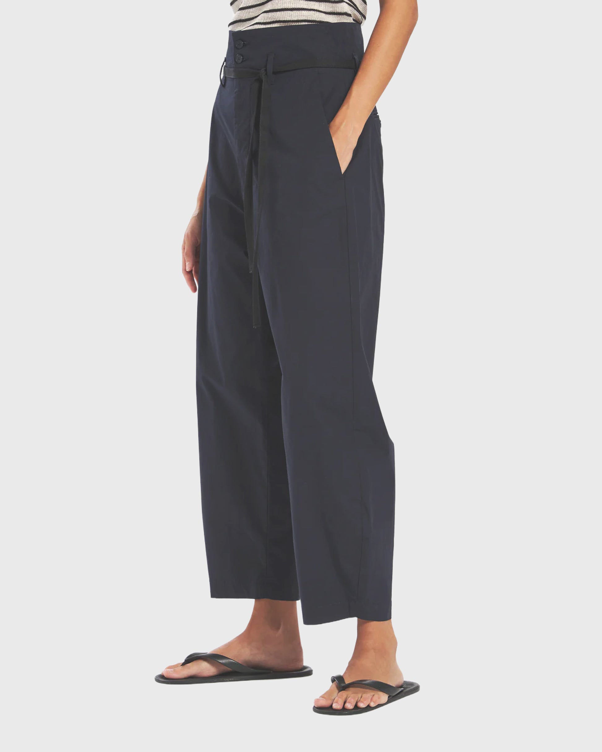 BARENA - Trousers candiano vion navy
