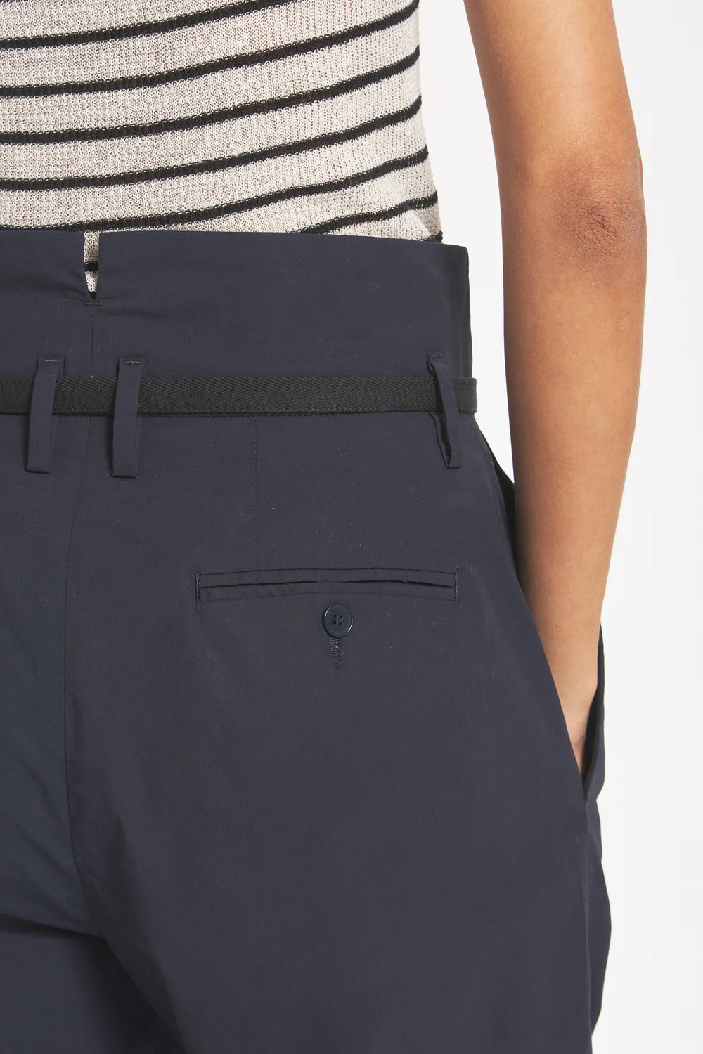 BARENA - Trousers candiano vion navy