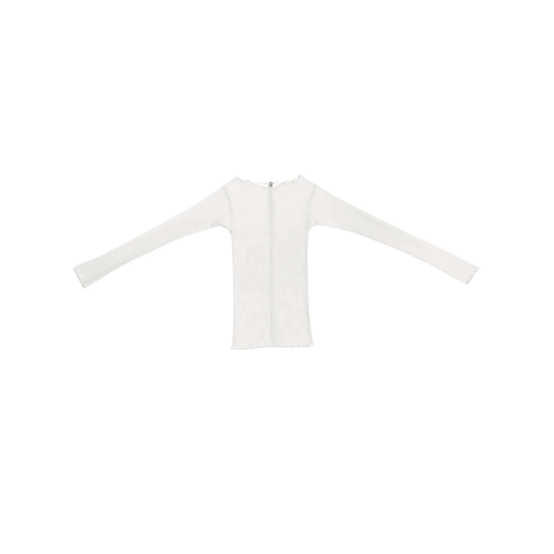 BASERANGE - Pama long sleeve cotton rib Off white