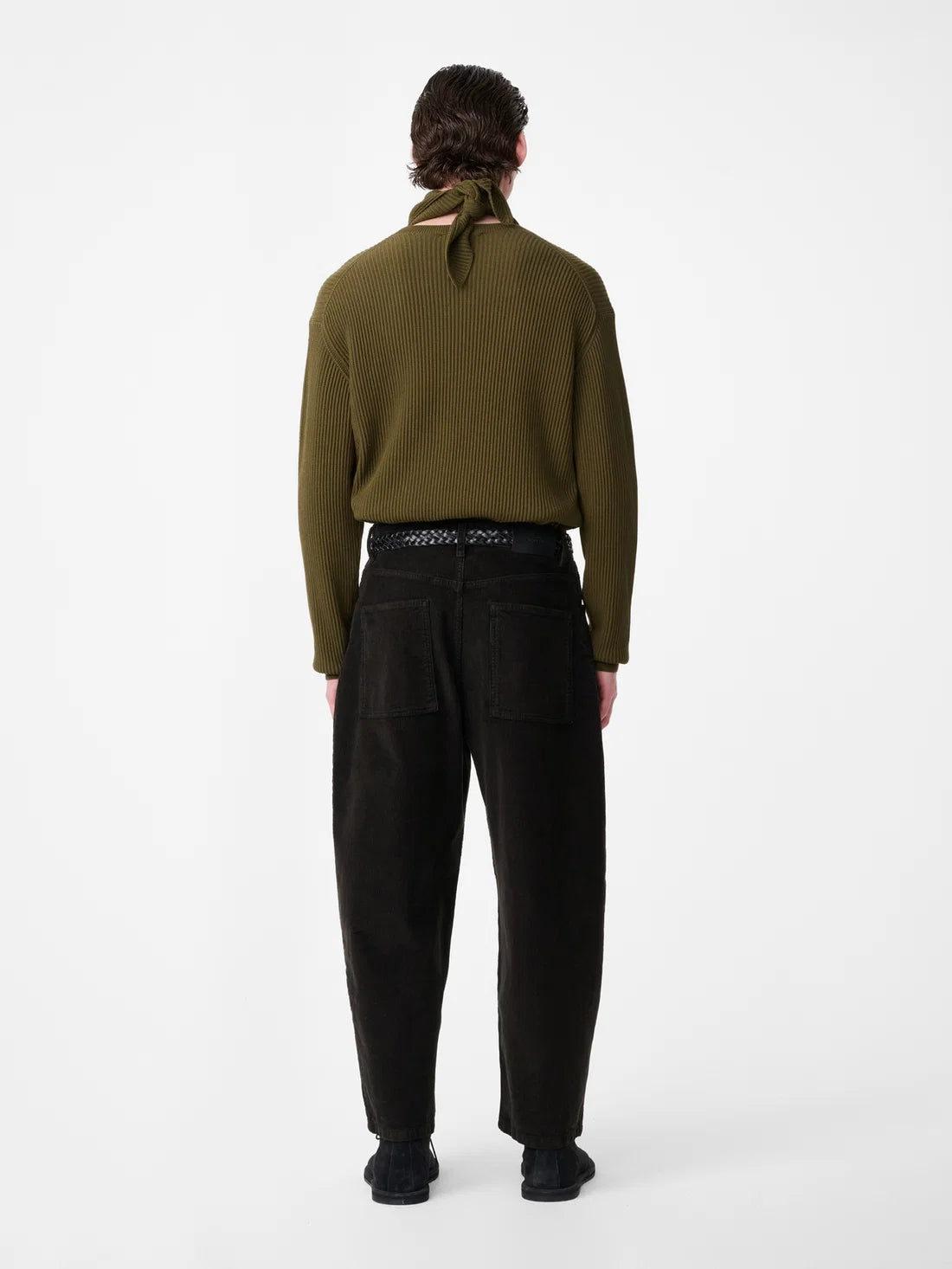 STUDIO NICHOLSON - Paolo Corduroy Wide Leg Pant Coffee
