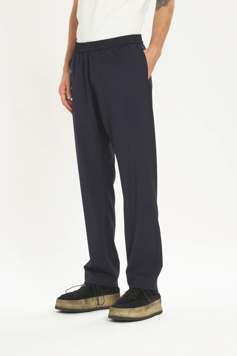 BARENA - Trousers bativoga tropical navy