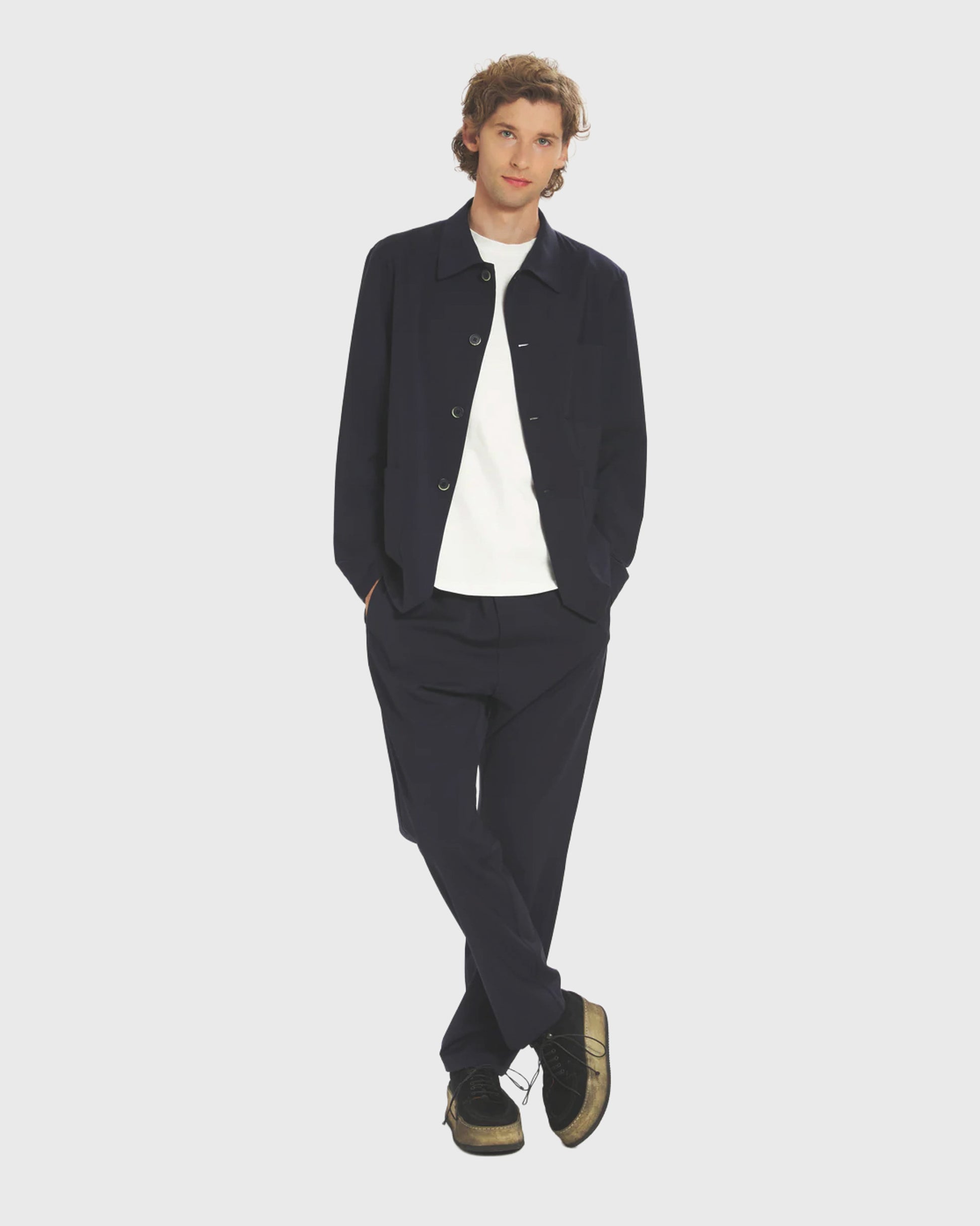 BARENA - Trousers bativoga tropical navy