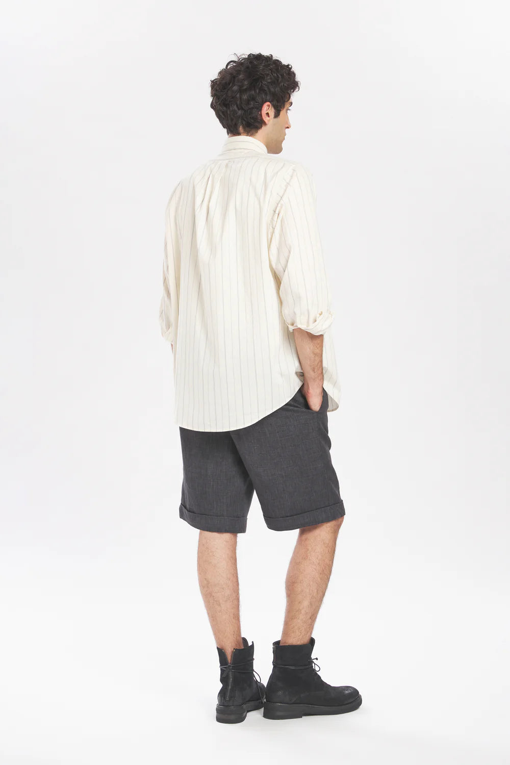 BARENA - Shorts scandola piombo