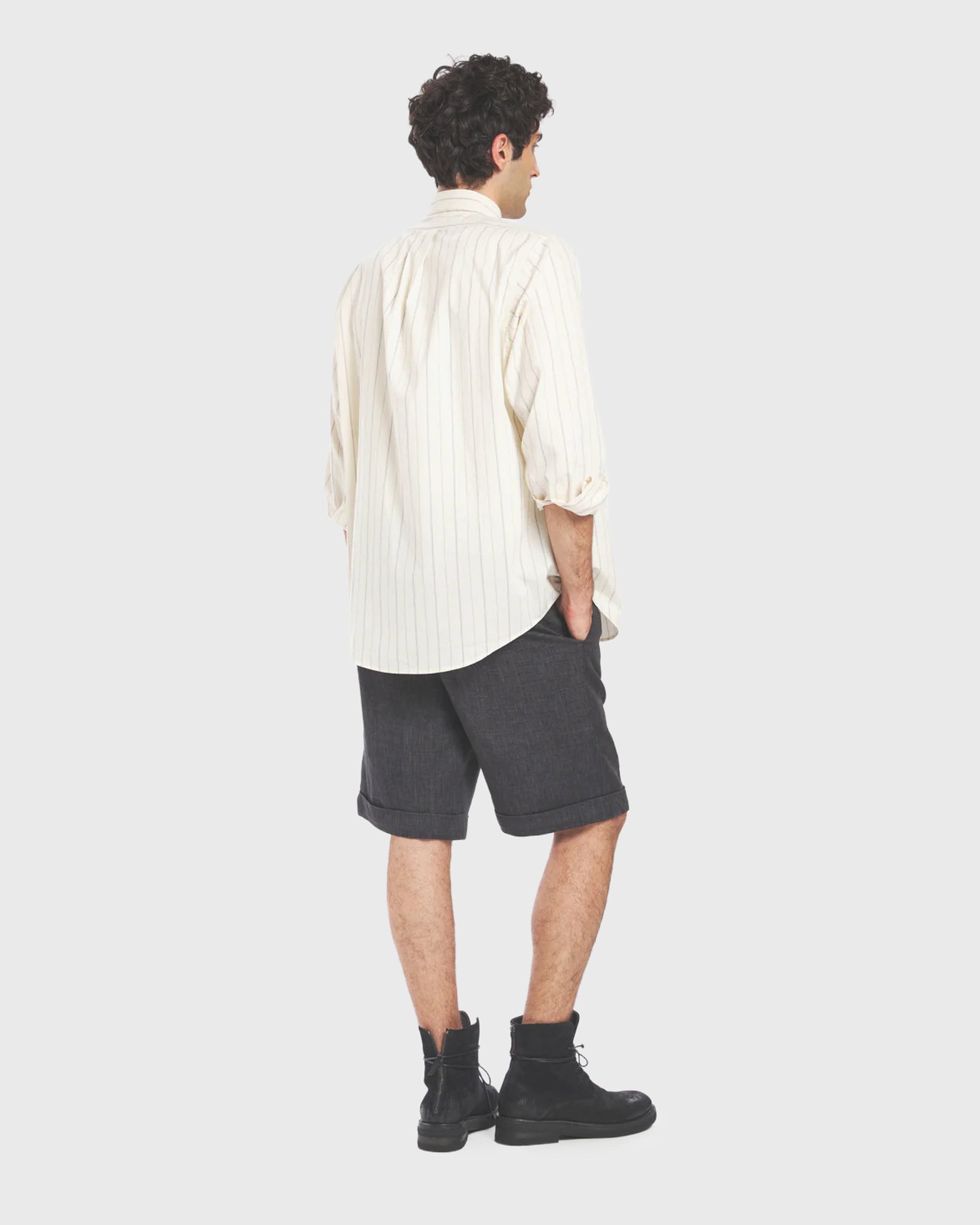 BARENA - Shorts scandola piombo