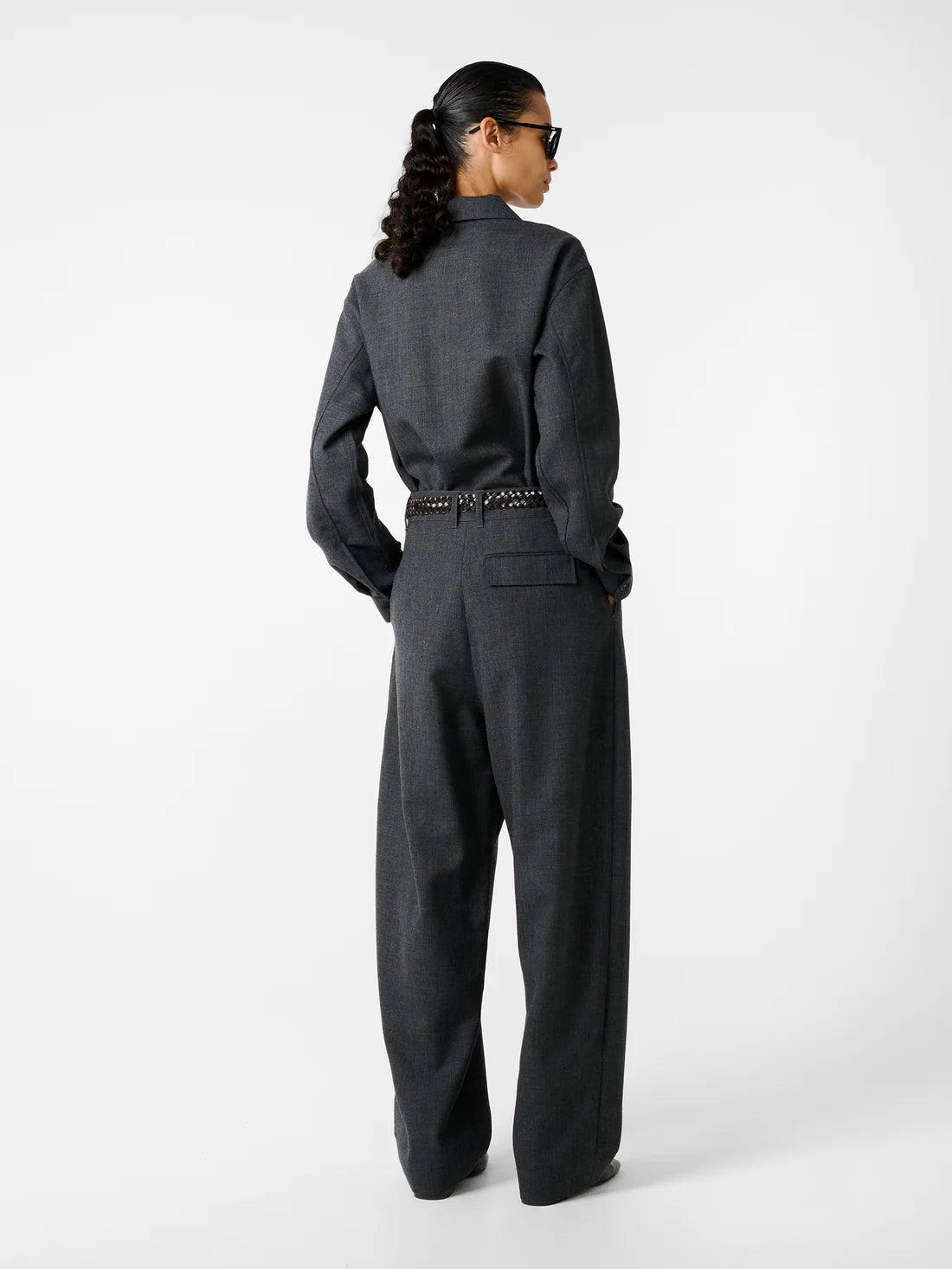 STUDIO NICHOLSON - Shirt pinole slate melange STUDIO NICHOLSON