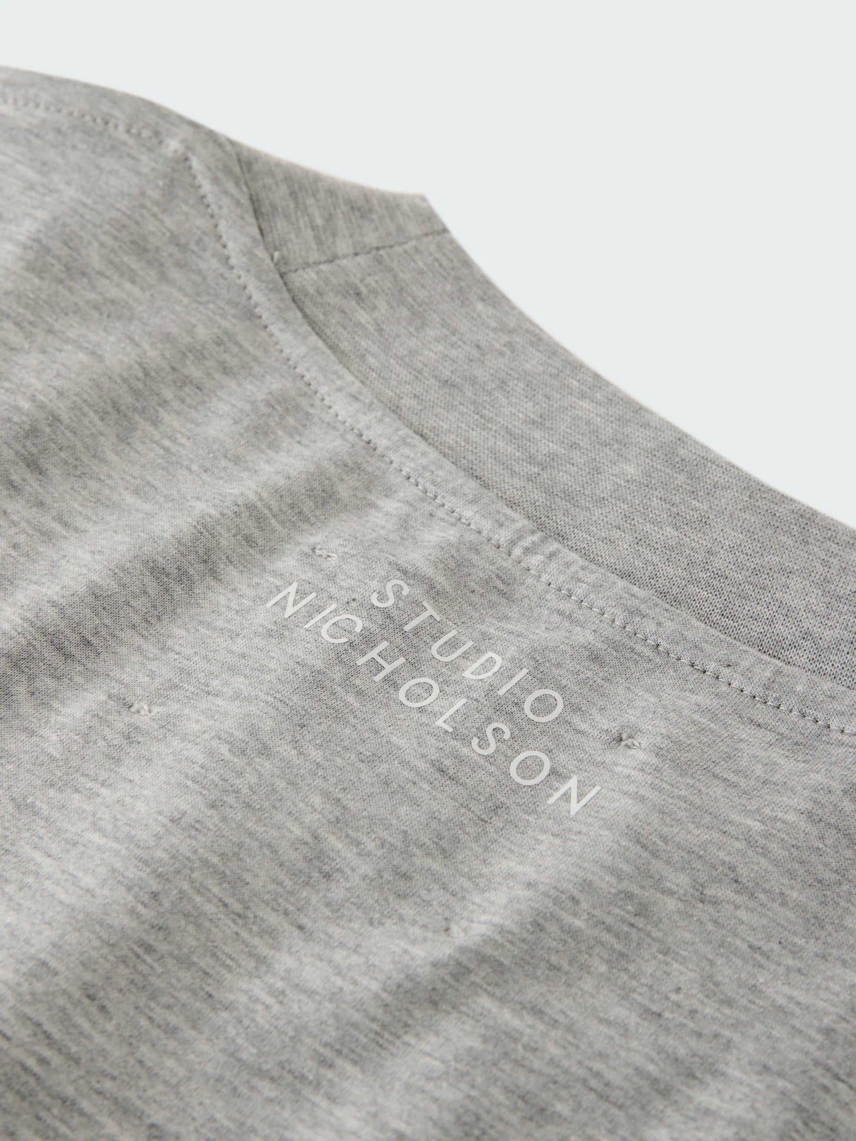 STUDIO NICHOLSON - T-shirt piu gray marl STUDIO NICHOLSON