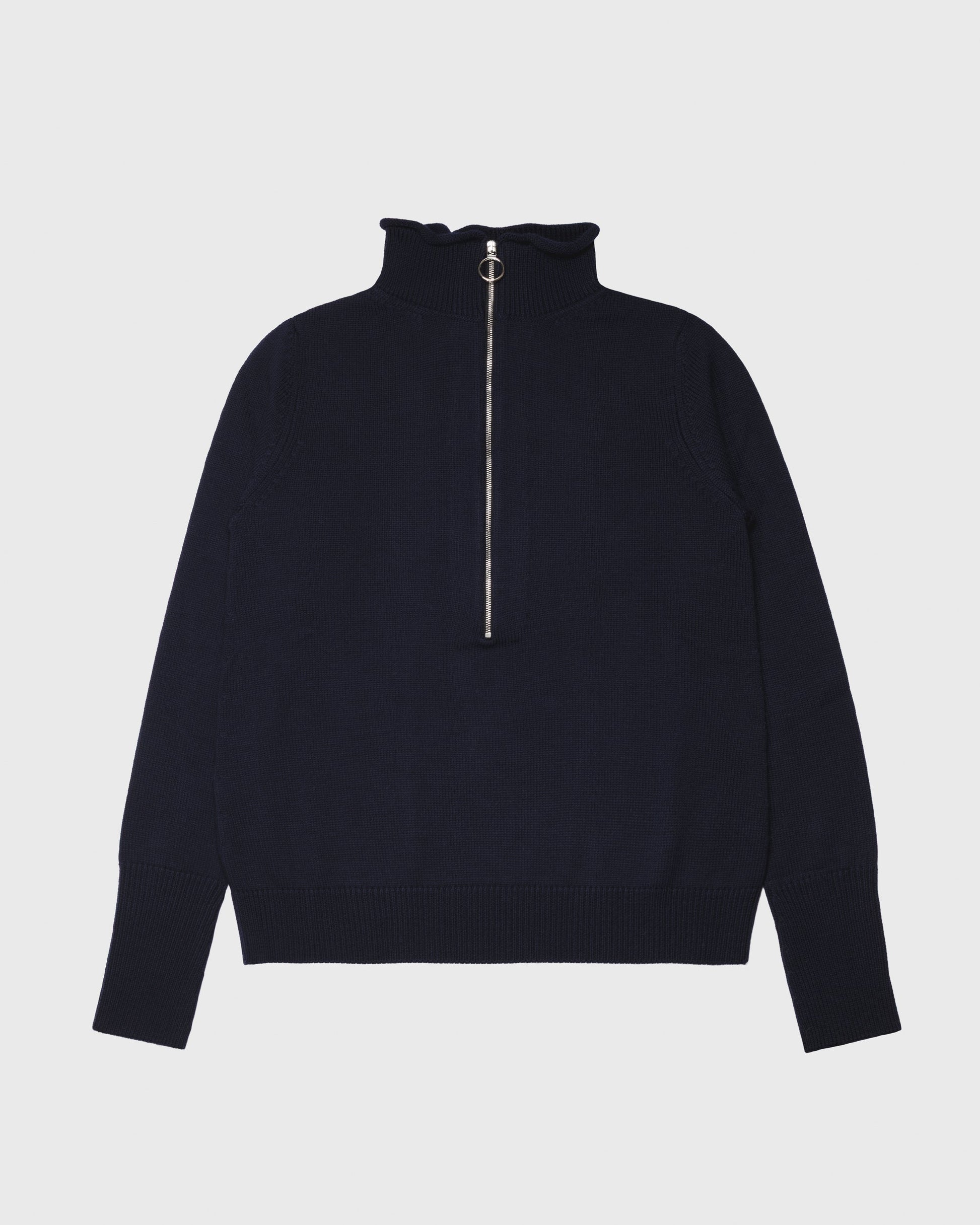 PLAN C - Polo with zipper dark blue PLAN C