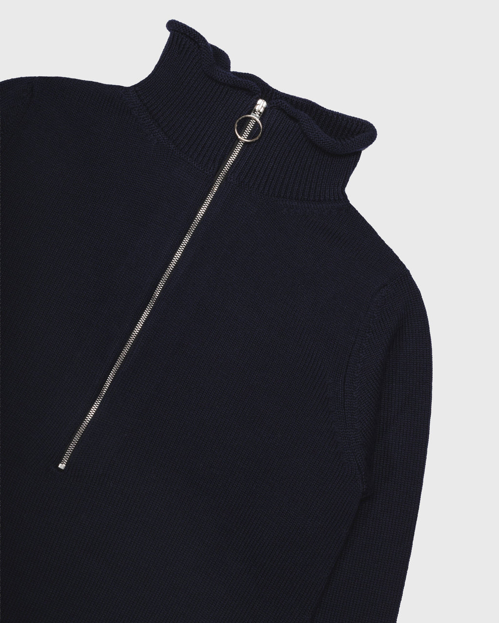 PLAN C - Polo with zipper dark blue PLAN C
