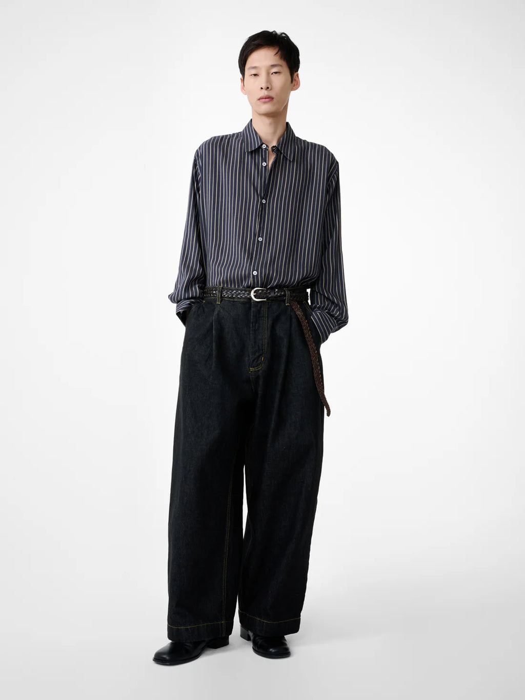 STUDIO NICHOLSON - Puch Italian Wide Leg Denim Pant