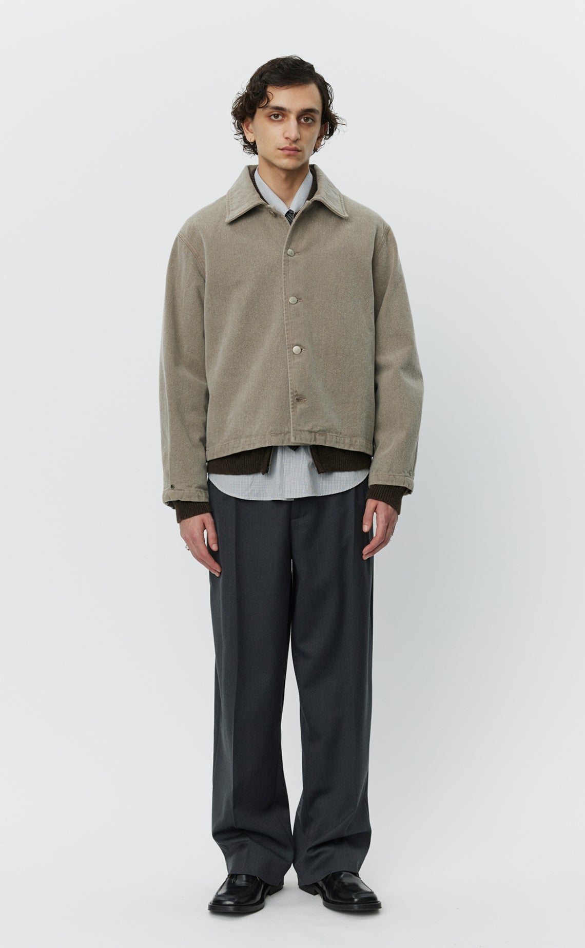 MFPEN - Painters jacket brushed mudstone MFPEN