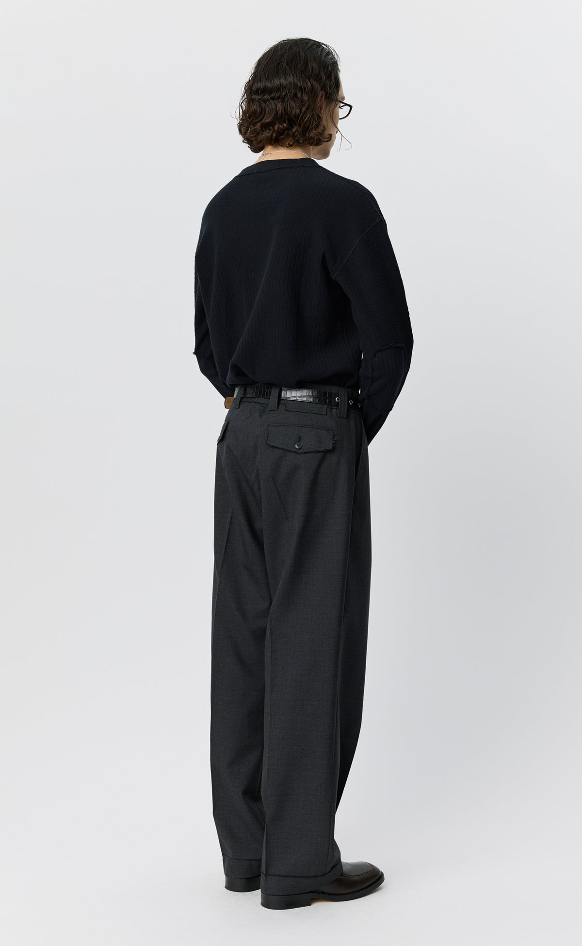 MFPEN - Patch trousers Dark grey dry wool