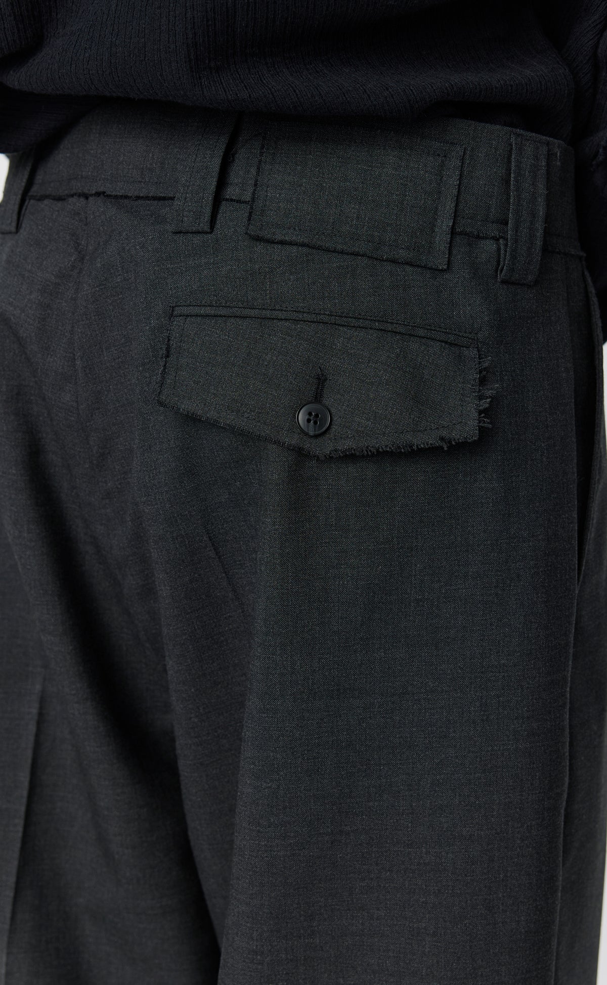 MFPEN - Patch trousers Dark grey dry wool