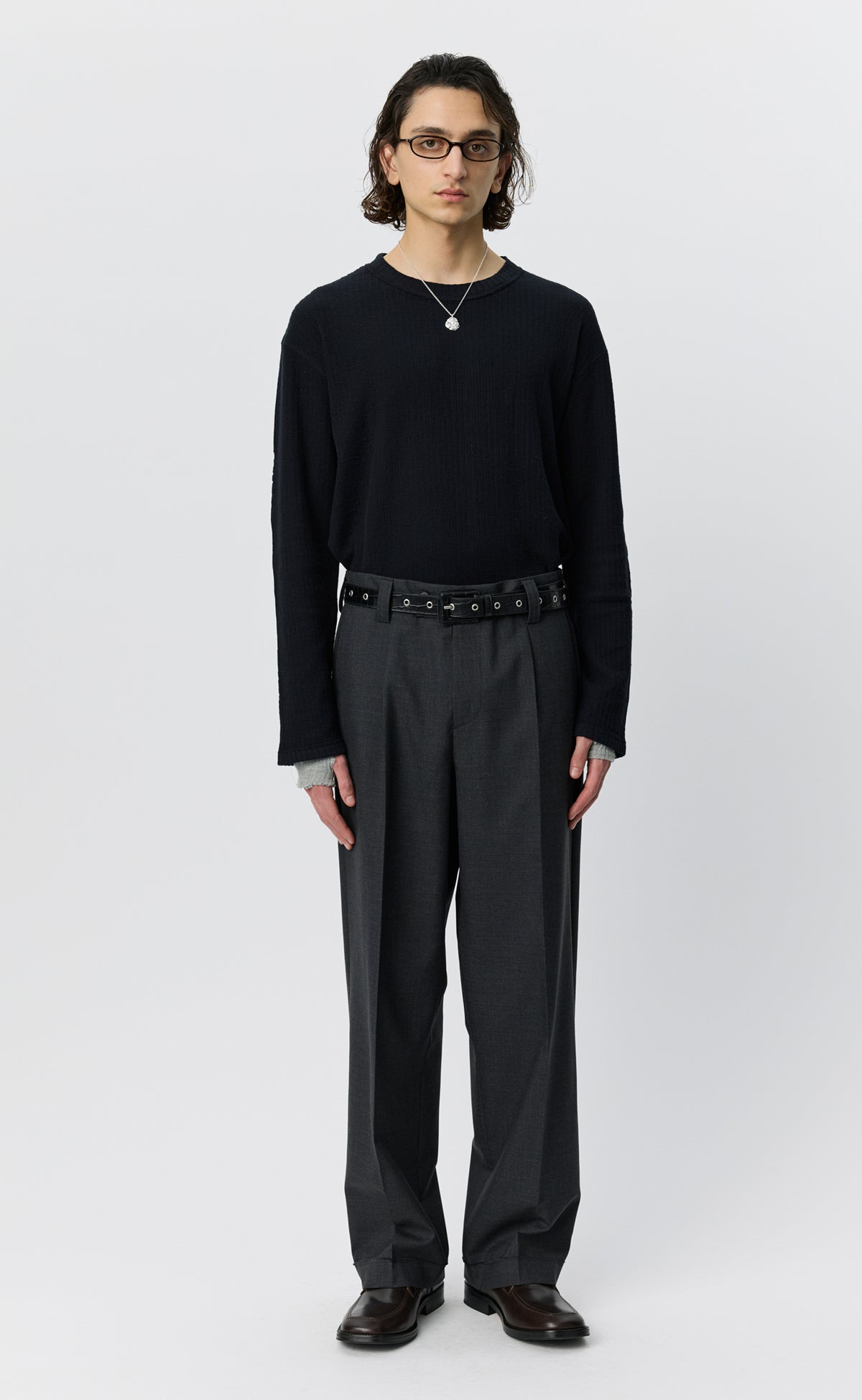MFPEN - Patch trousers Dark grey dry wool