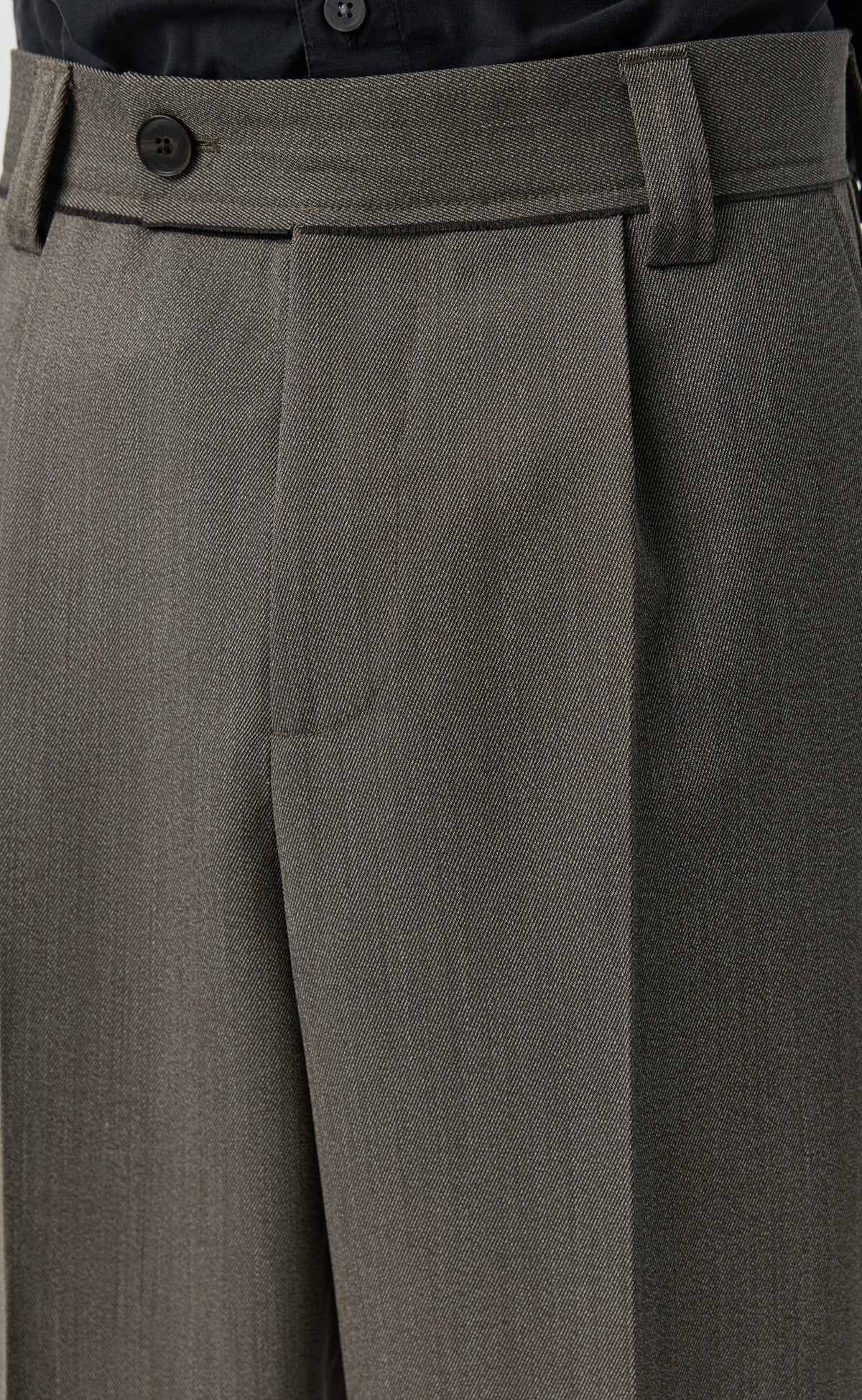 MFPEN - Patch trousers Taupe wool twill