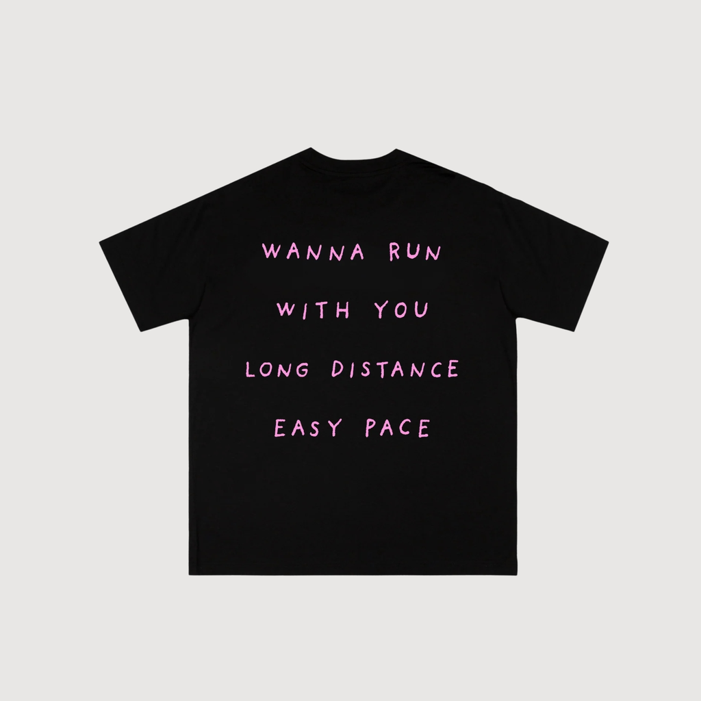 PEAUFINE ATHLETICS - Wood t-shirt Wanna run Black