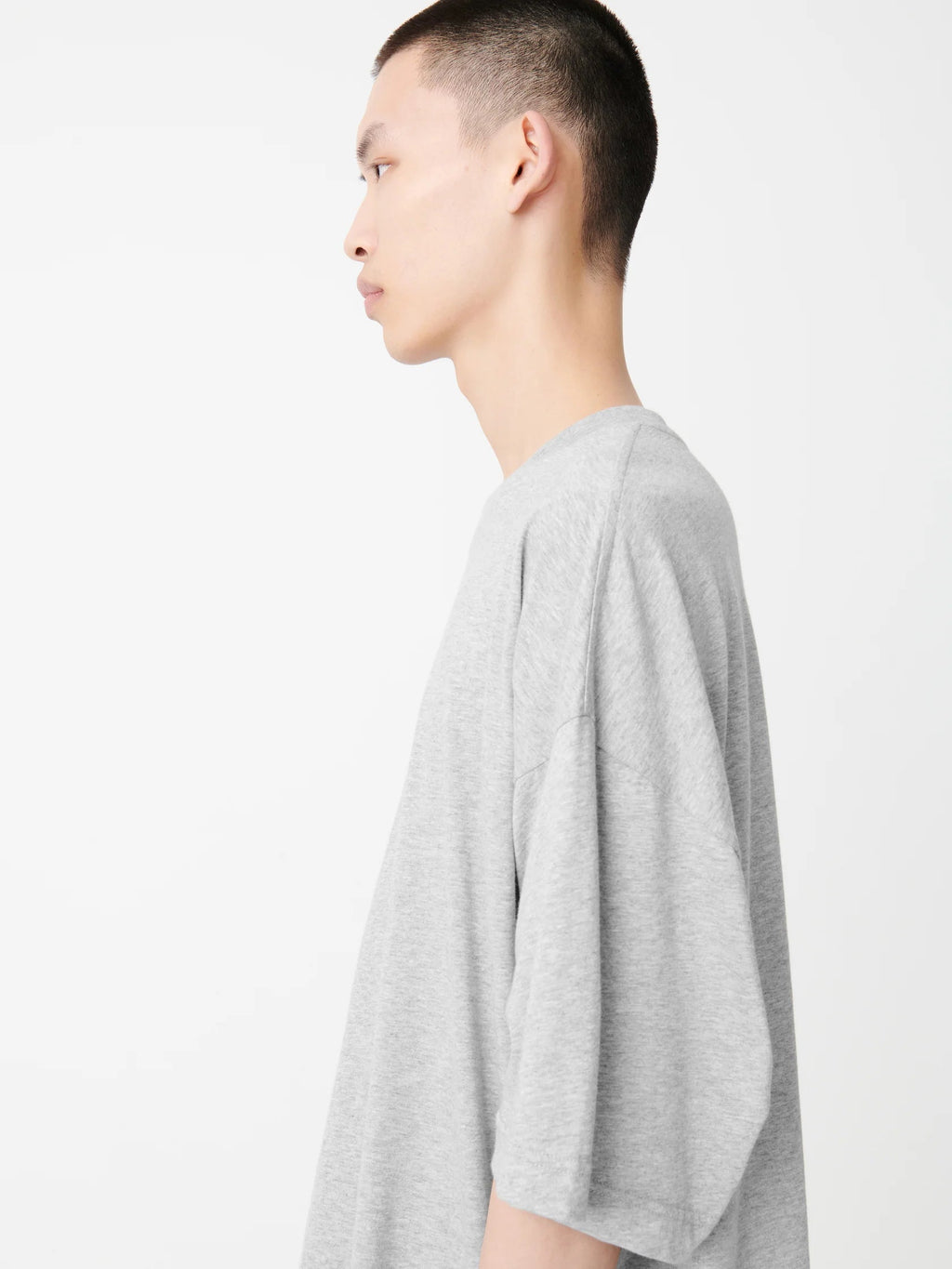 STUDIO NICHOLSON - T-shirt piu gray marl STUDIO NICHOLSON