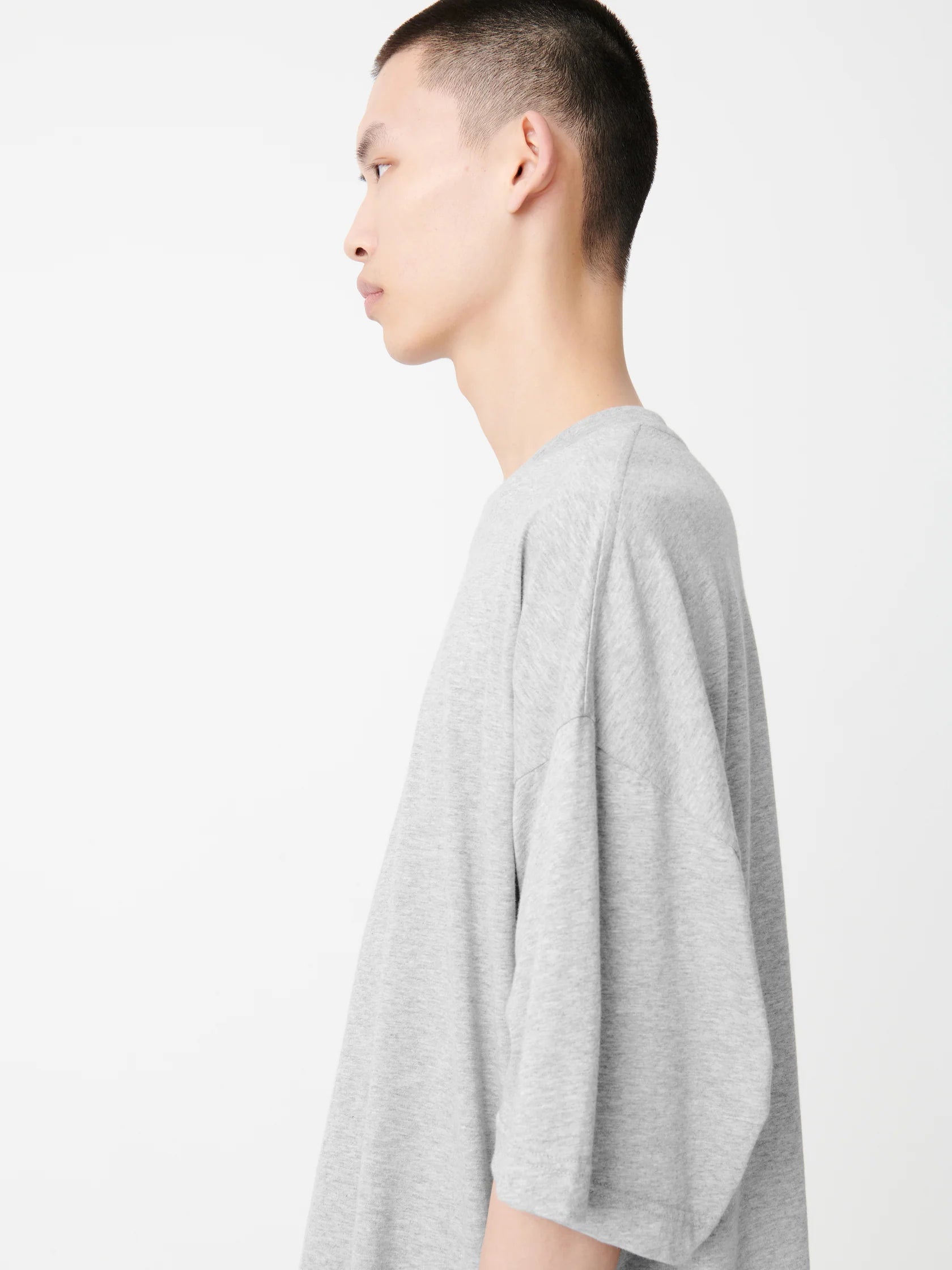 STUDIO NICHOLSON - T-shirt piu gray marl STUDIO NICHOLSON