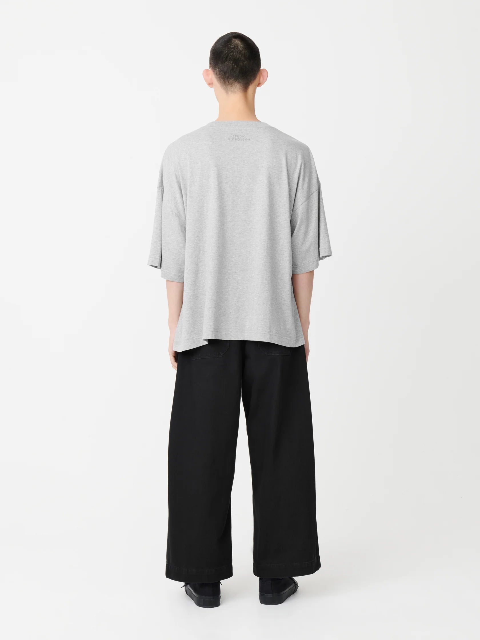 STUDIO NICHOLSON - T-shirt piu gray marl STUDIO NICHOLSON